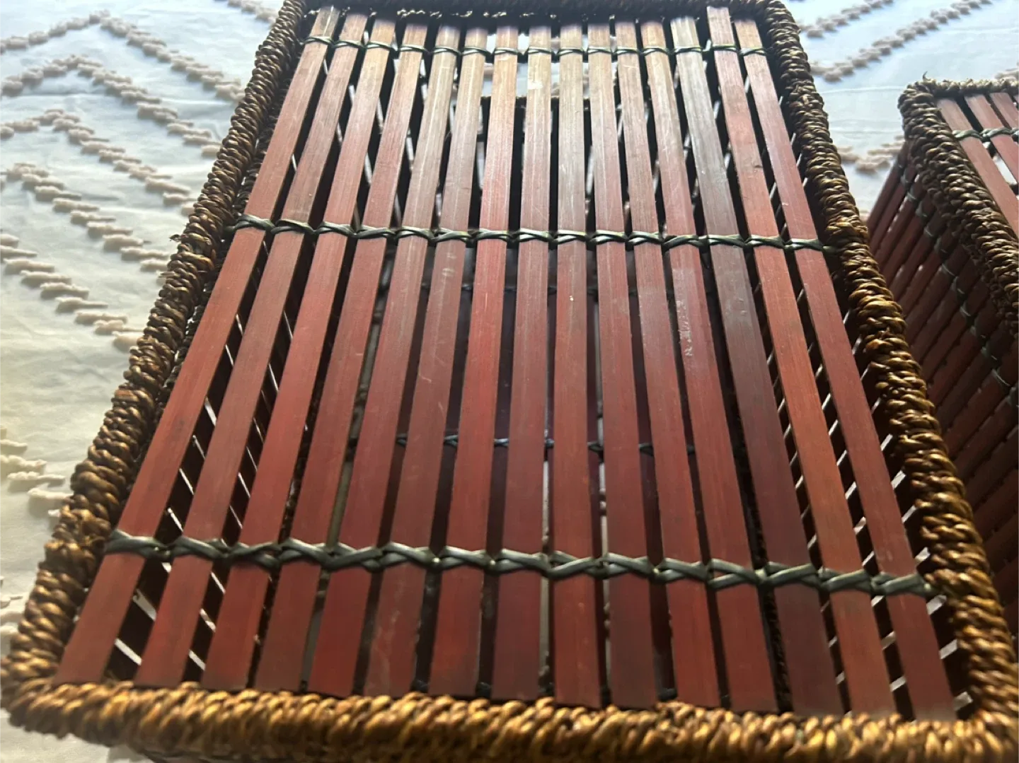 Set of 3 Bamboo Storage Baskets image indicator(3)