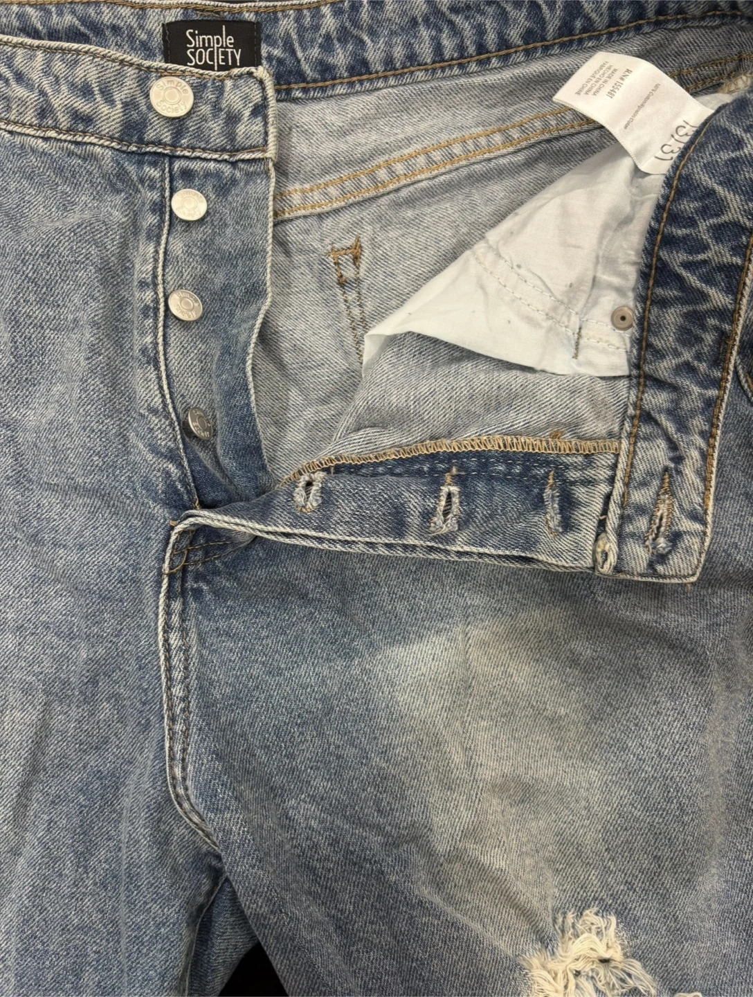 Simple Society Distressed Jeans - Size 13/31 - photo 3