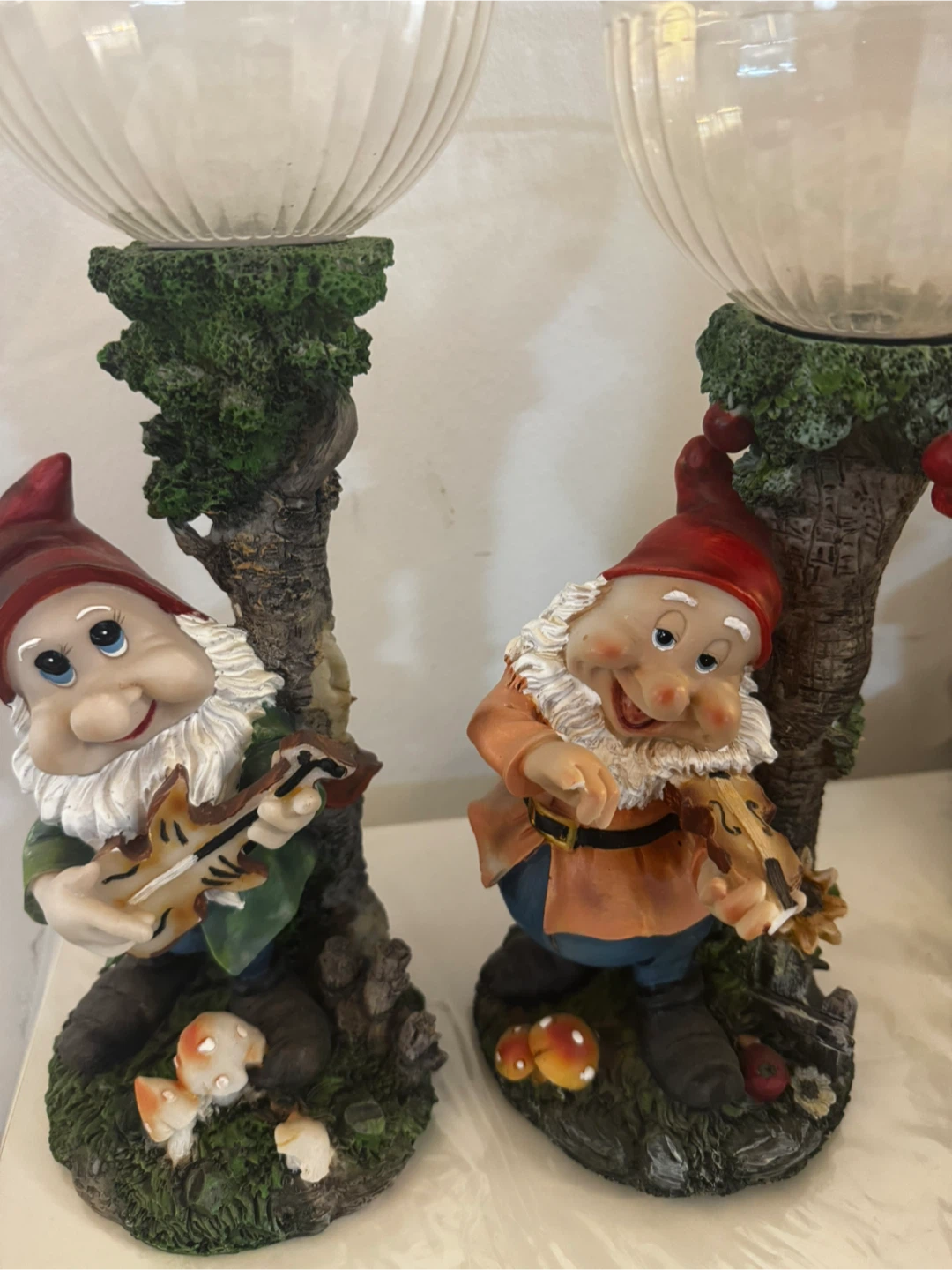 Gnome Figurine Candle Holders - Set of 2 - photo 2