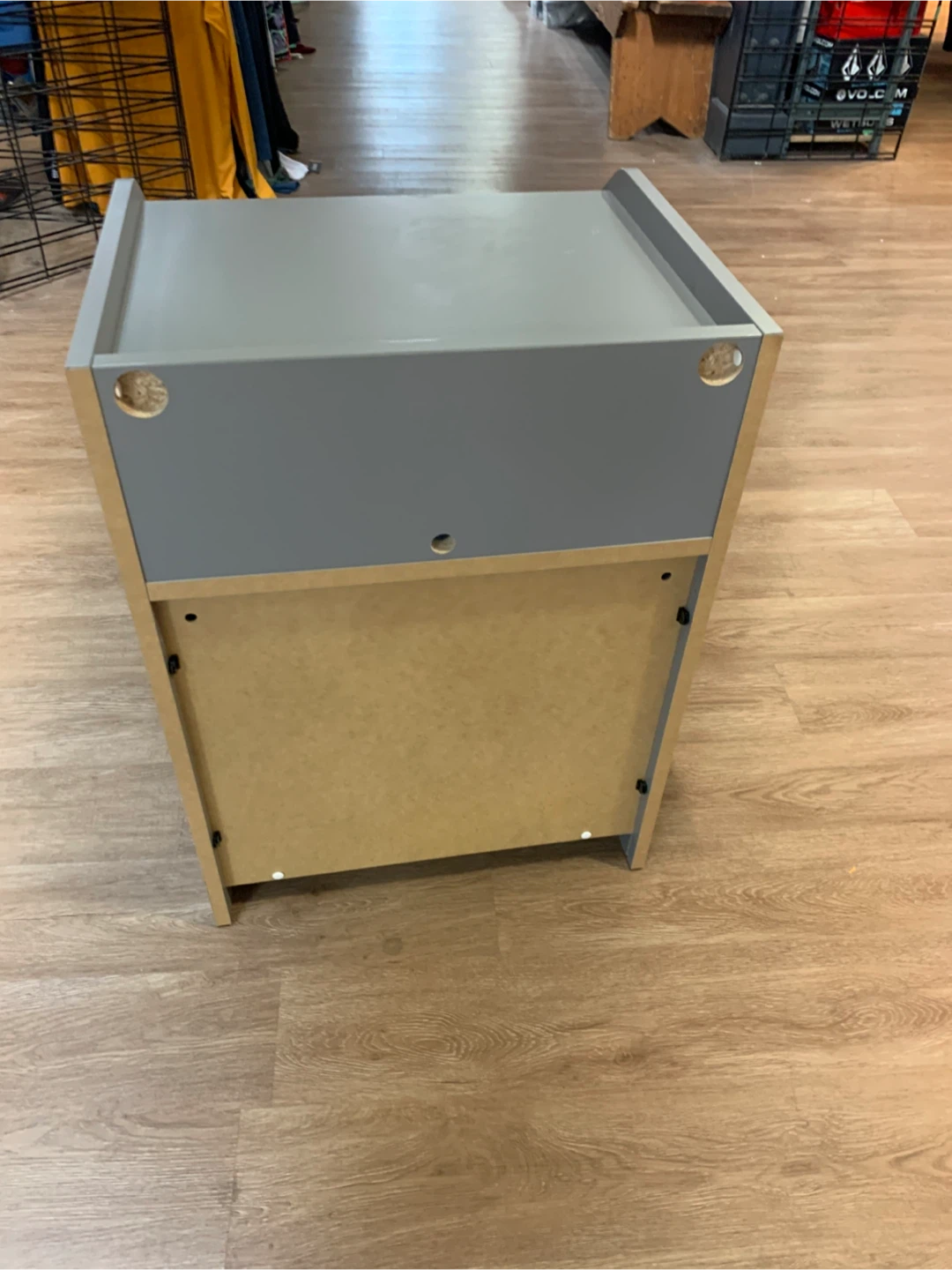 Grey Bedside Table with Drawers - photo 4