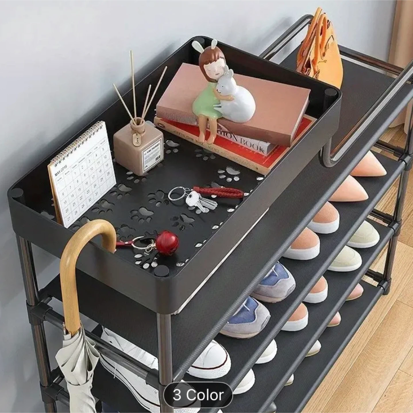 3-Tier Shoe Rack Organizer - Yellow - photo 2