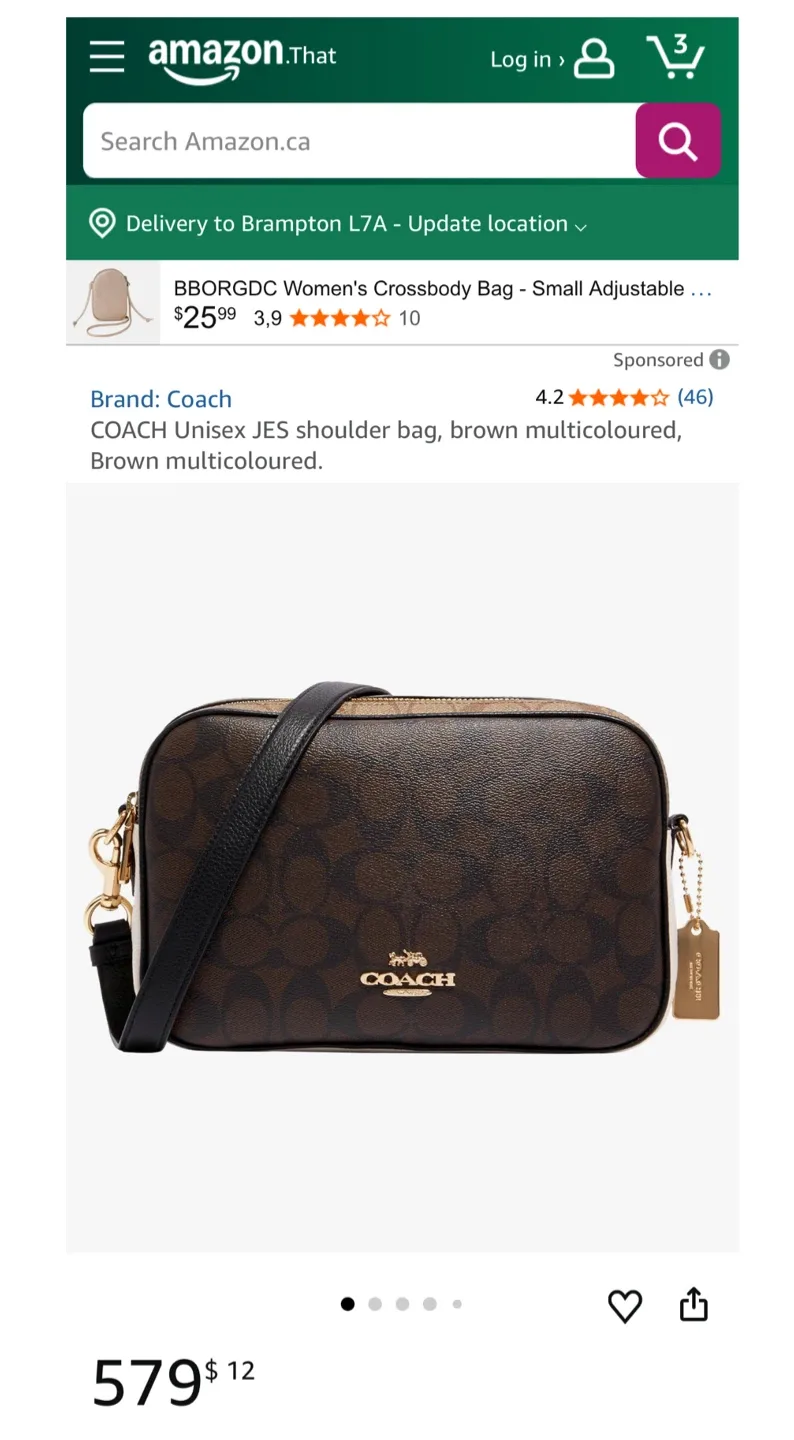 Beautiful Coach JES shoulder Bag - Brown/Black image indicator(6)