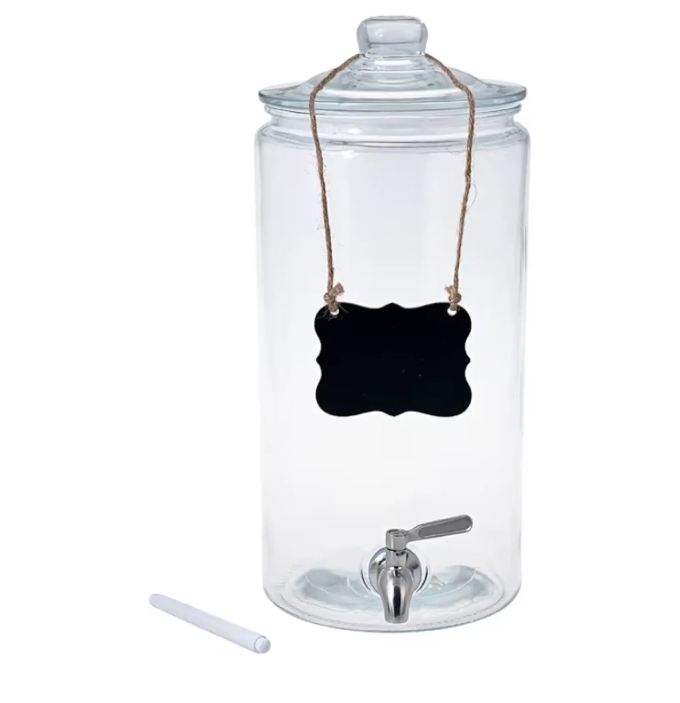 New Large 2 Gallon Beverage Dispenser Glass image indicator(4)