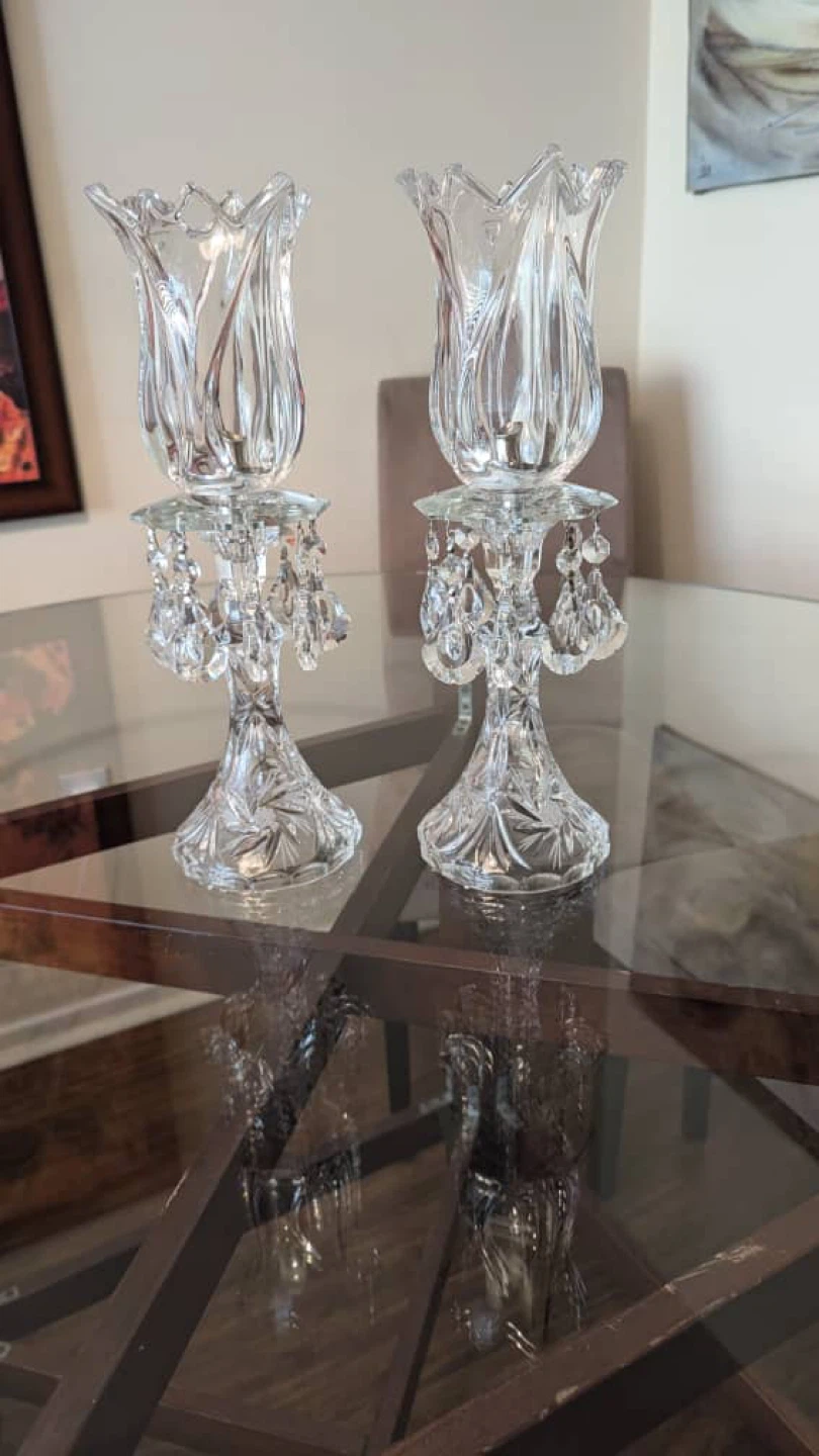 Crystal Candle Holders (Set of 2) - photo 2