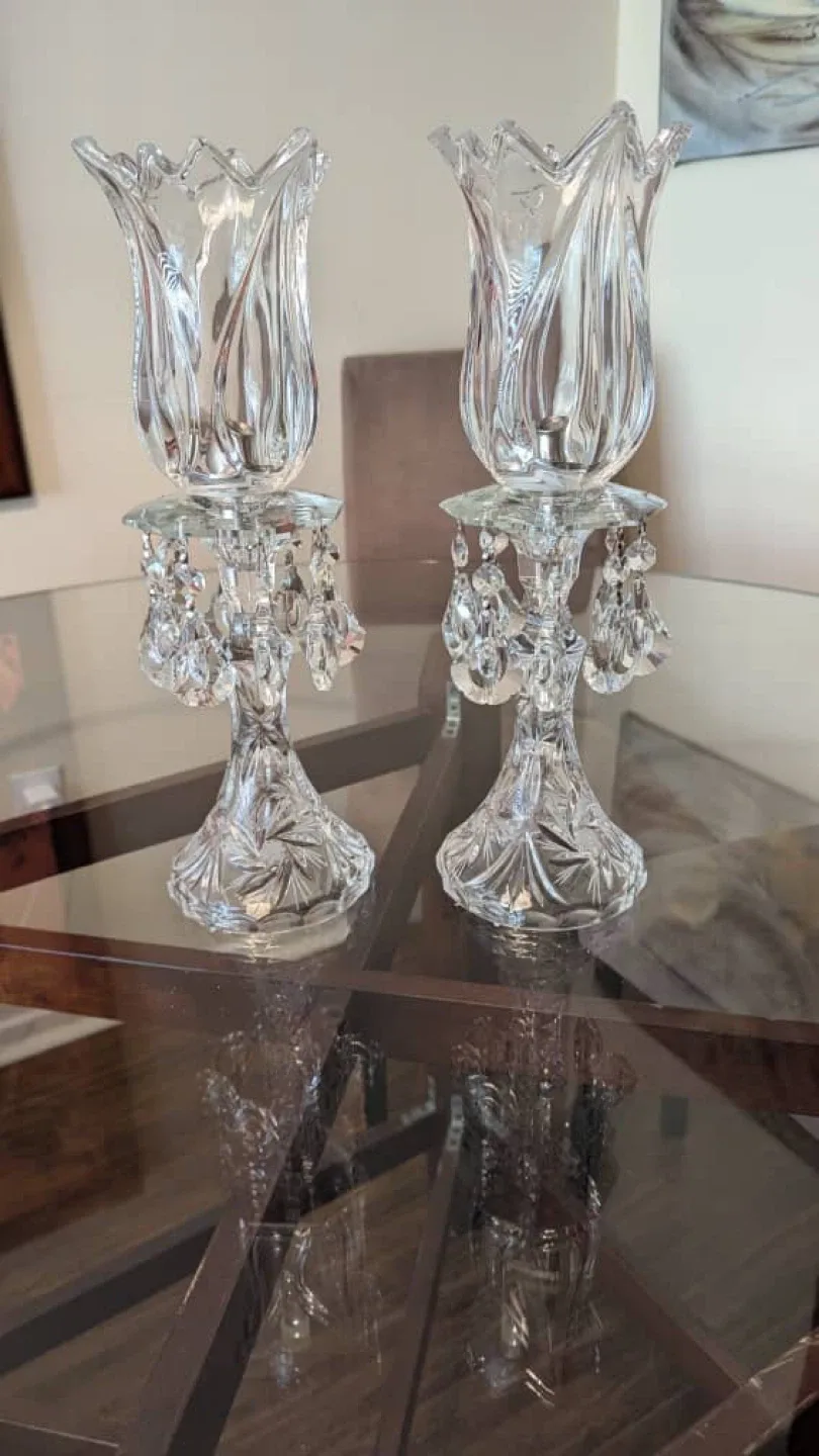 Crystal Candle Holders (Set of 2)