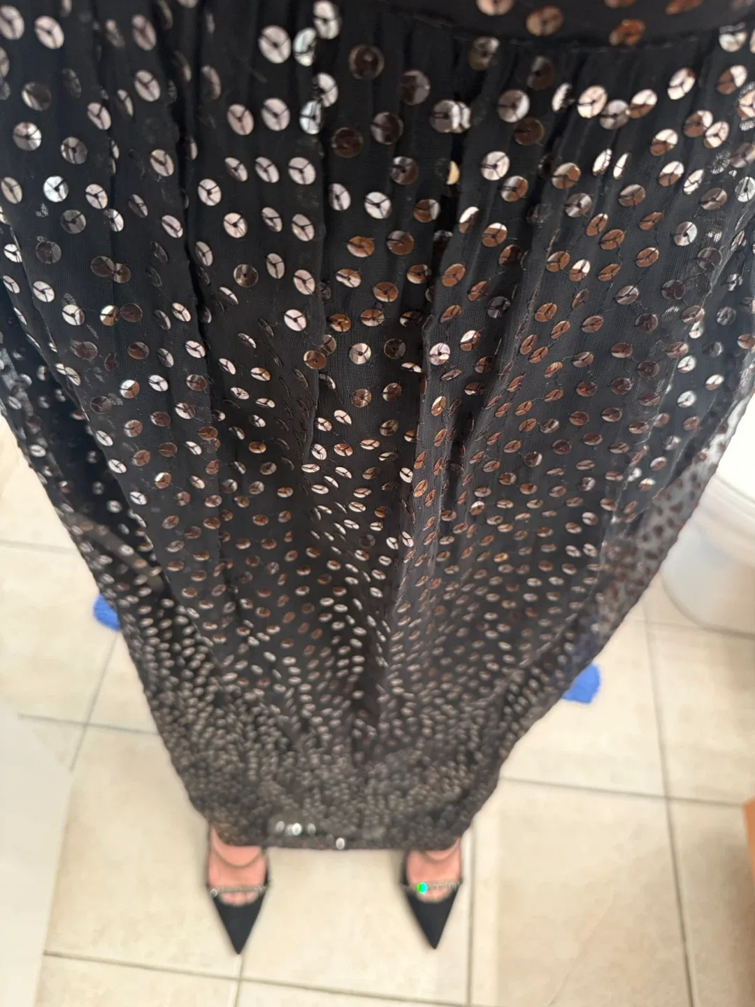 Black Sequin Maxi Dress image indicator(5)