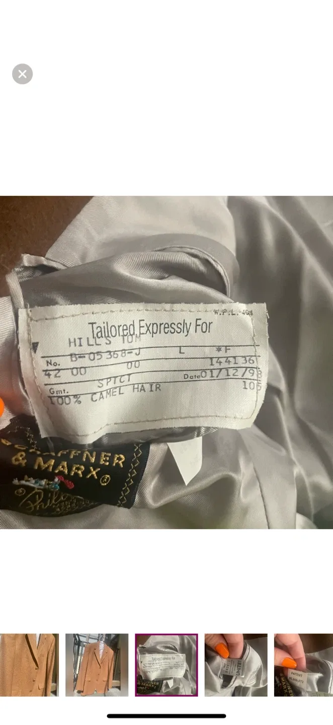 HART SCHAFFNER & MARX Camel Hair Blazer - L image indicator(5)