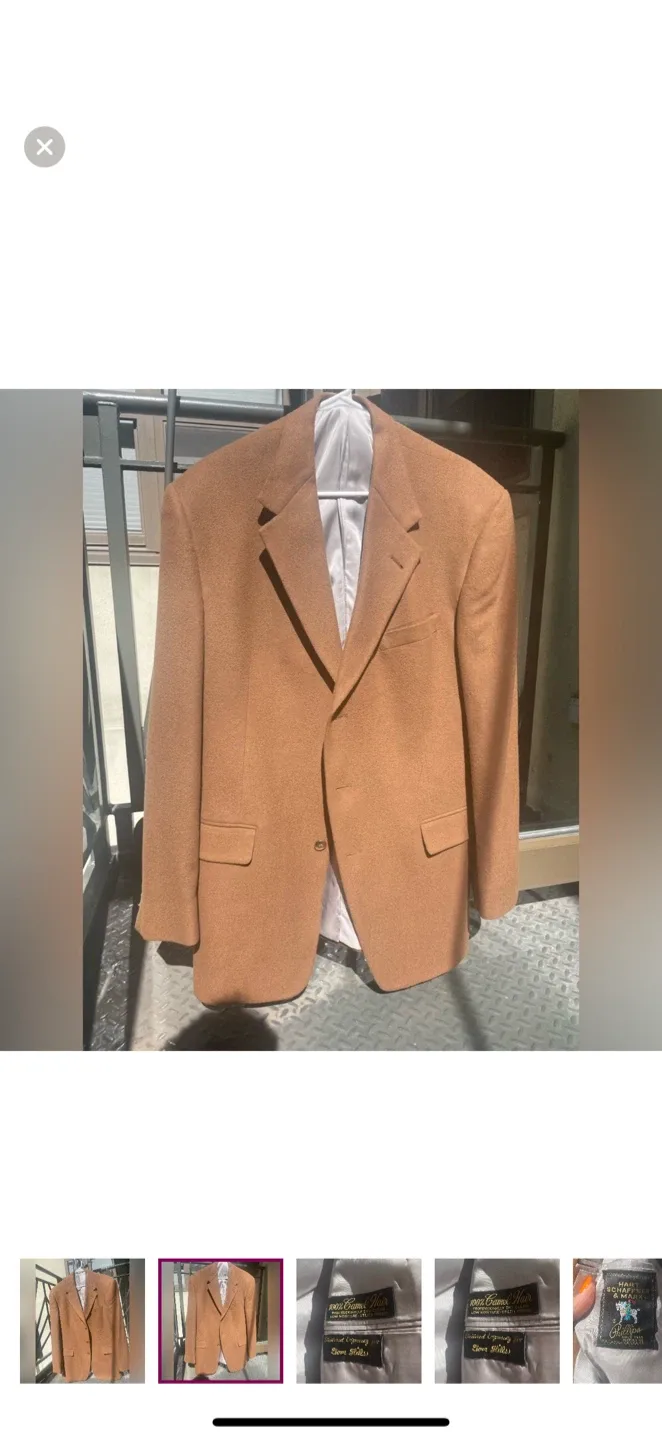 HART SCHAFFNER & MARX Camel Hair Blazer - L image indicator(4)