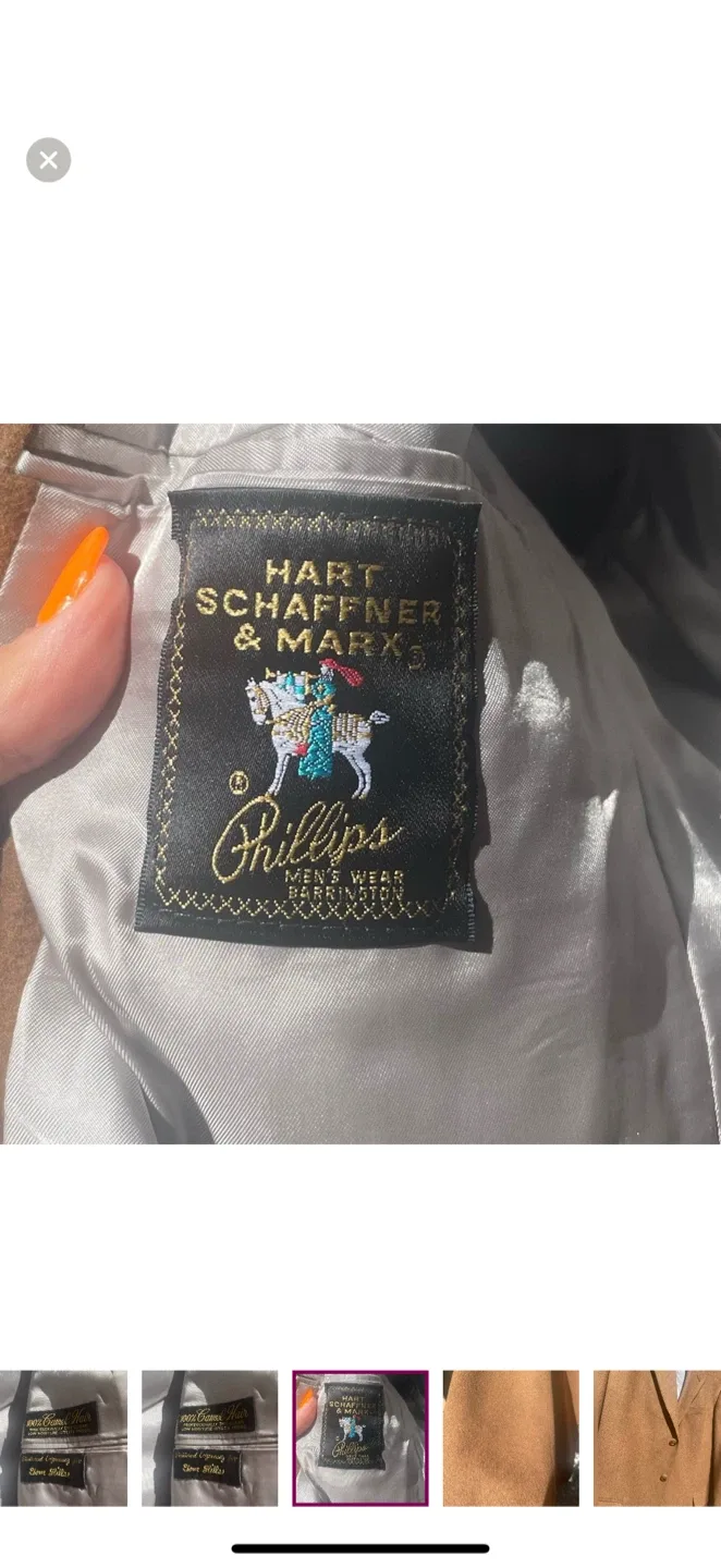 HART SCHAFFNER & MARX Camel Hair Blazer - L image indicator(7)