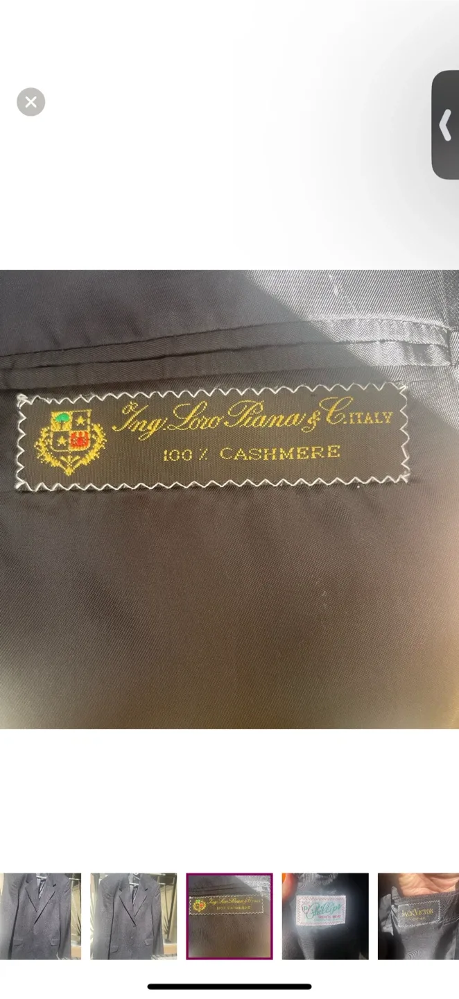 Loro Piano  Black Blazer - Size L image indicator(8)