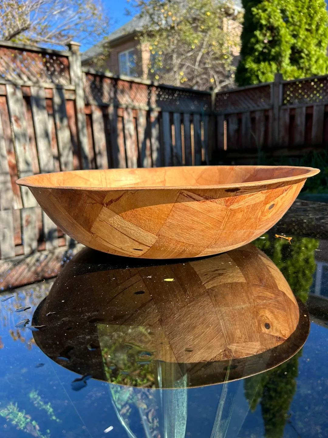 Woven Wooden  Bowl - 18 inches image indicator(2)