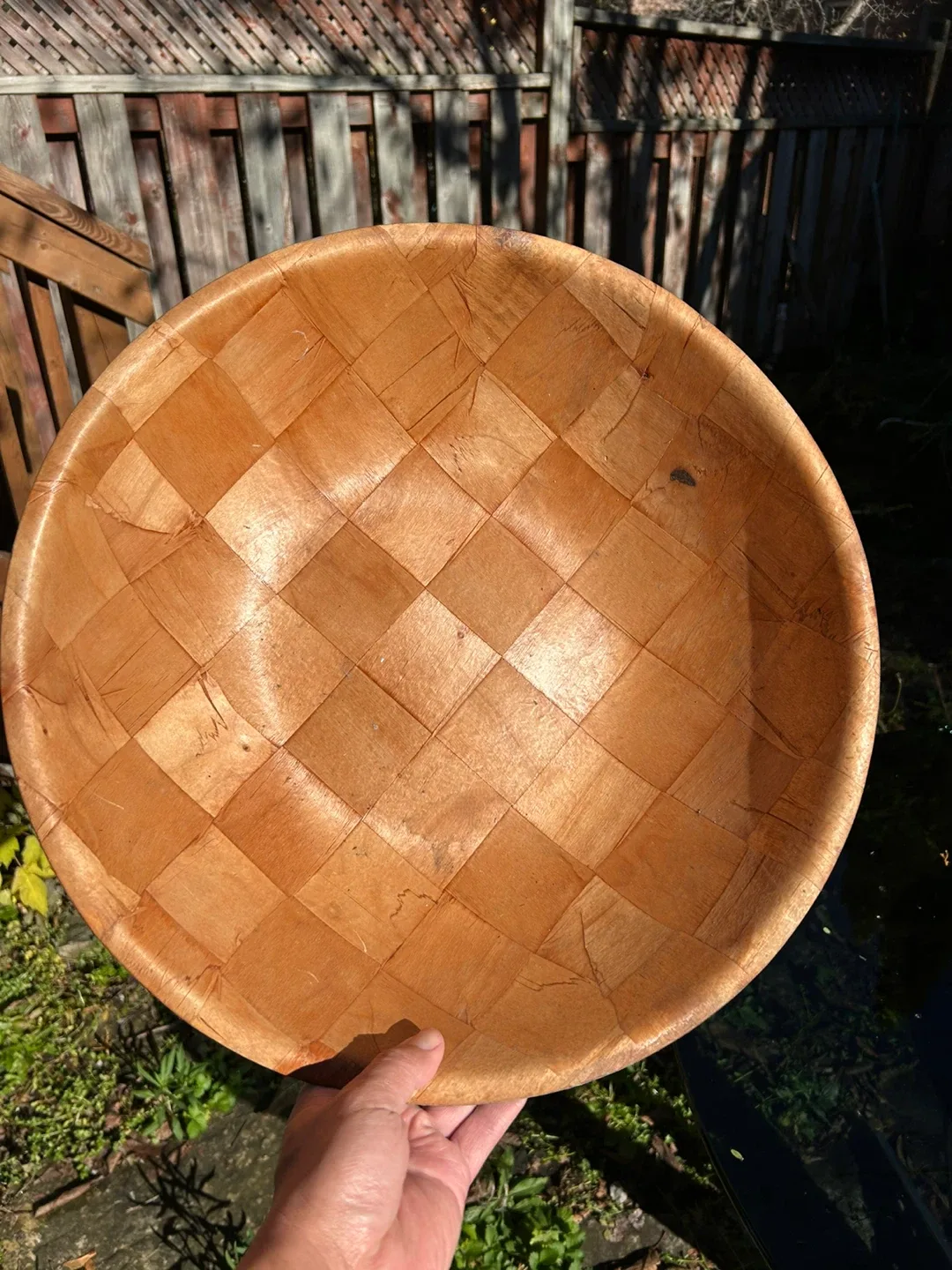 Woven Wooden  Bowl - 18 inches image indicator(3)