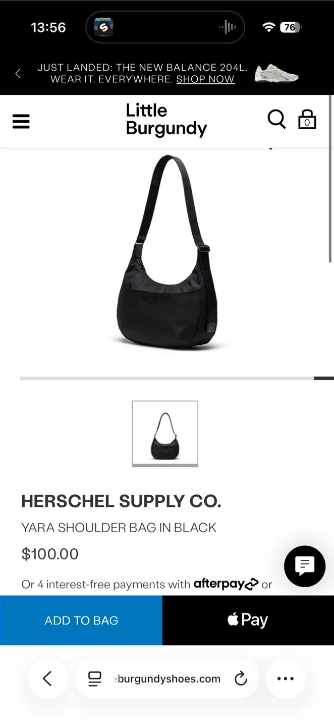 Herschel Yara Shoulder Bag in Black image indicator(4)