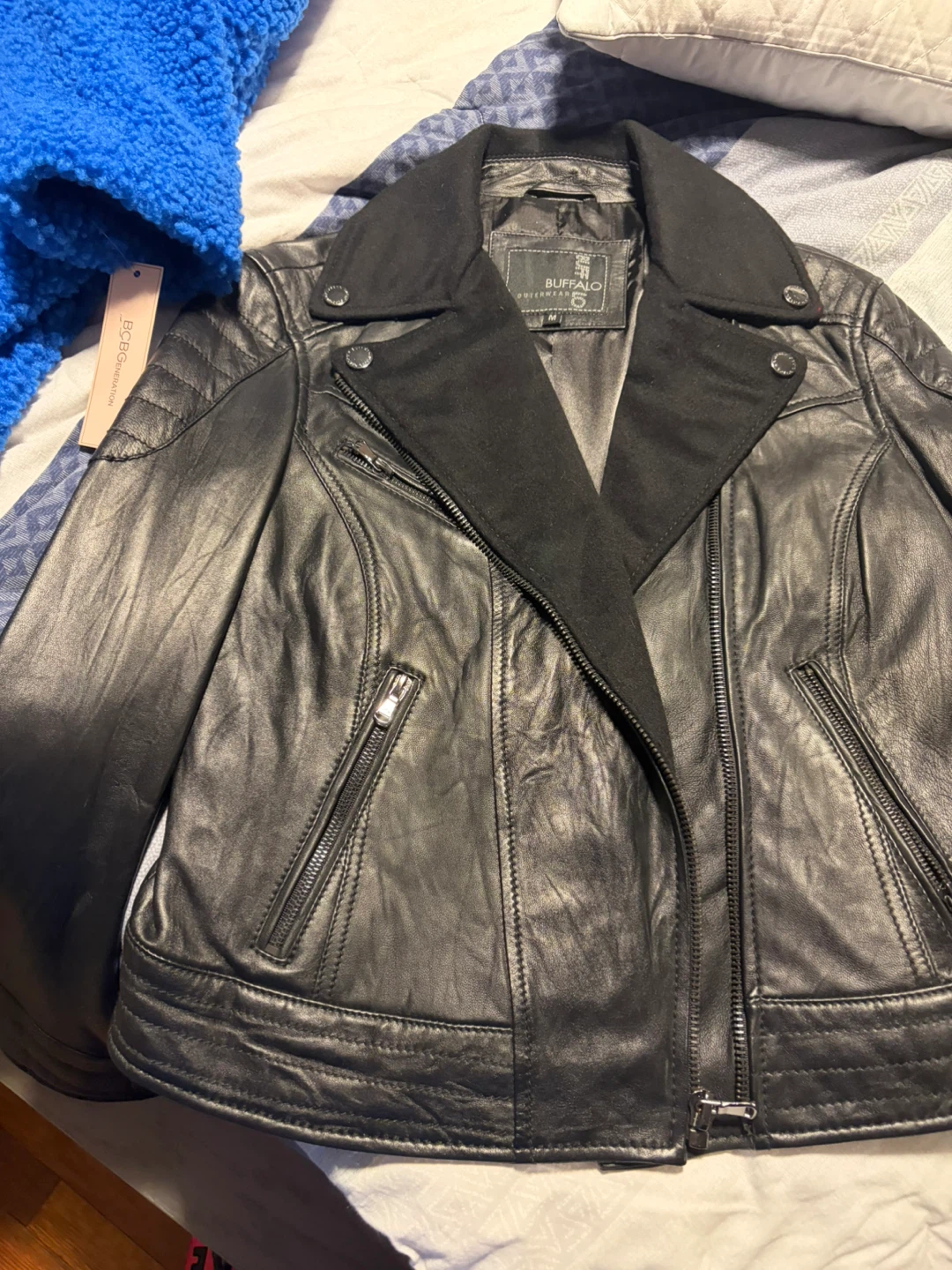BCBGMAXAZRIA Blue Teddy Coat - photo 5
