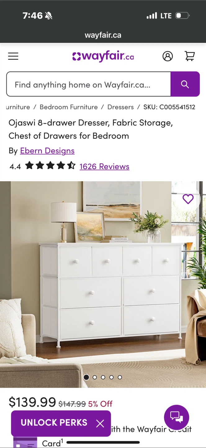 Ojaswi 8-Drawer Dresser – Brand New (Never Used, Still in Box)