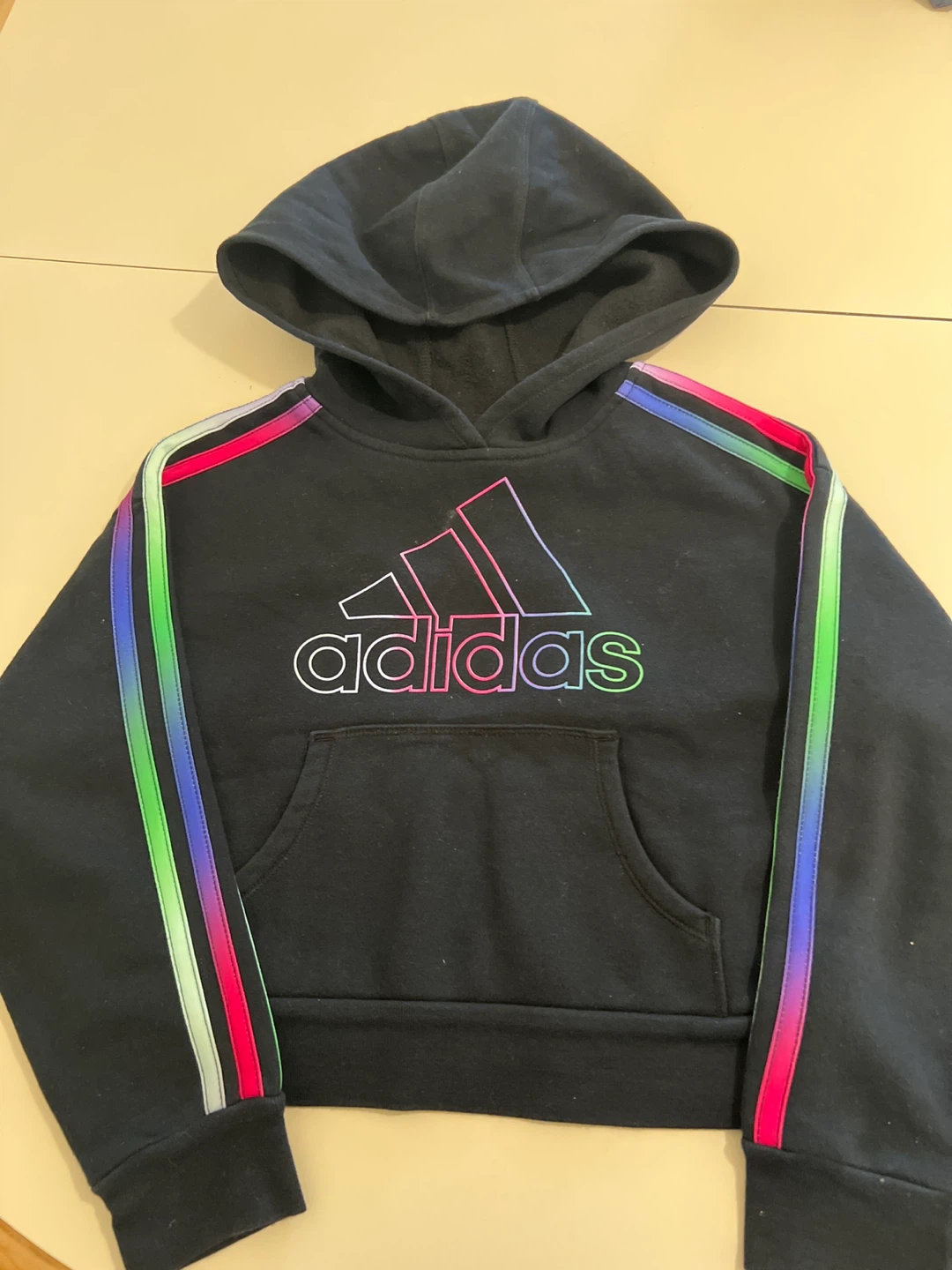 Adidas Black Hoodie Size 5 - photo 2