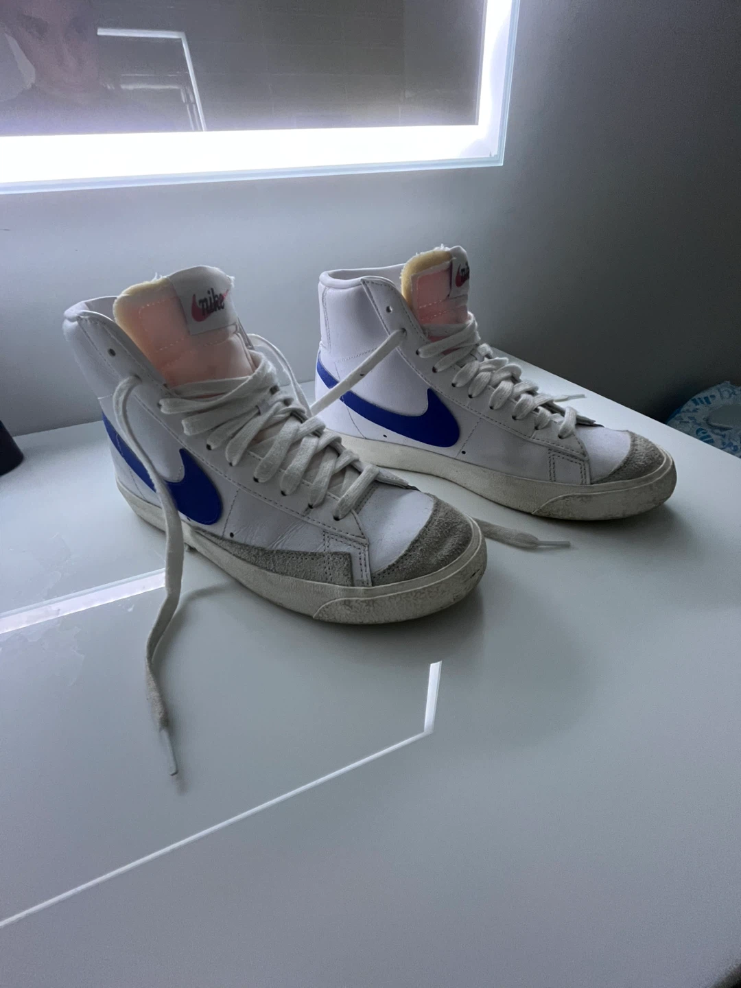 Nike Blazer Mid '77 White/Blue Sneakers - photo 2