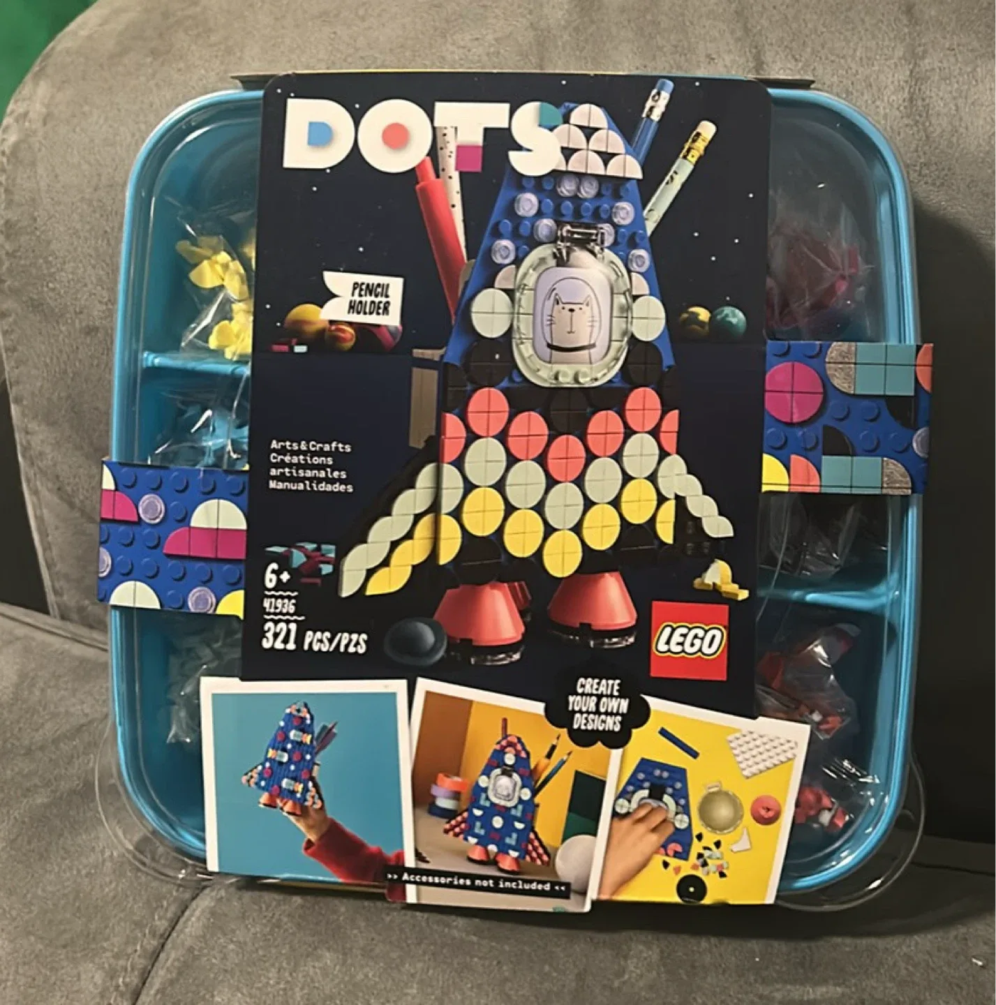 Lego dots space ship pencil holder image indicator(2)