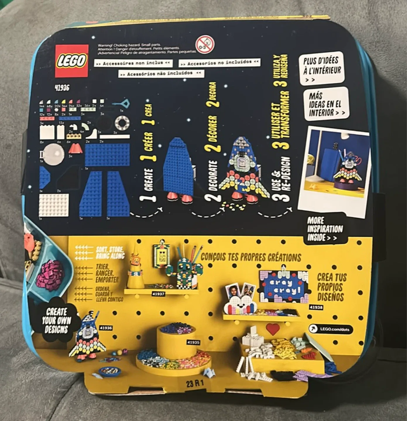 Lego dots space ship pencil holder image indicator(3)