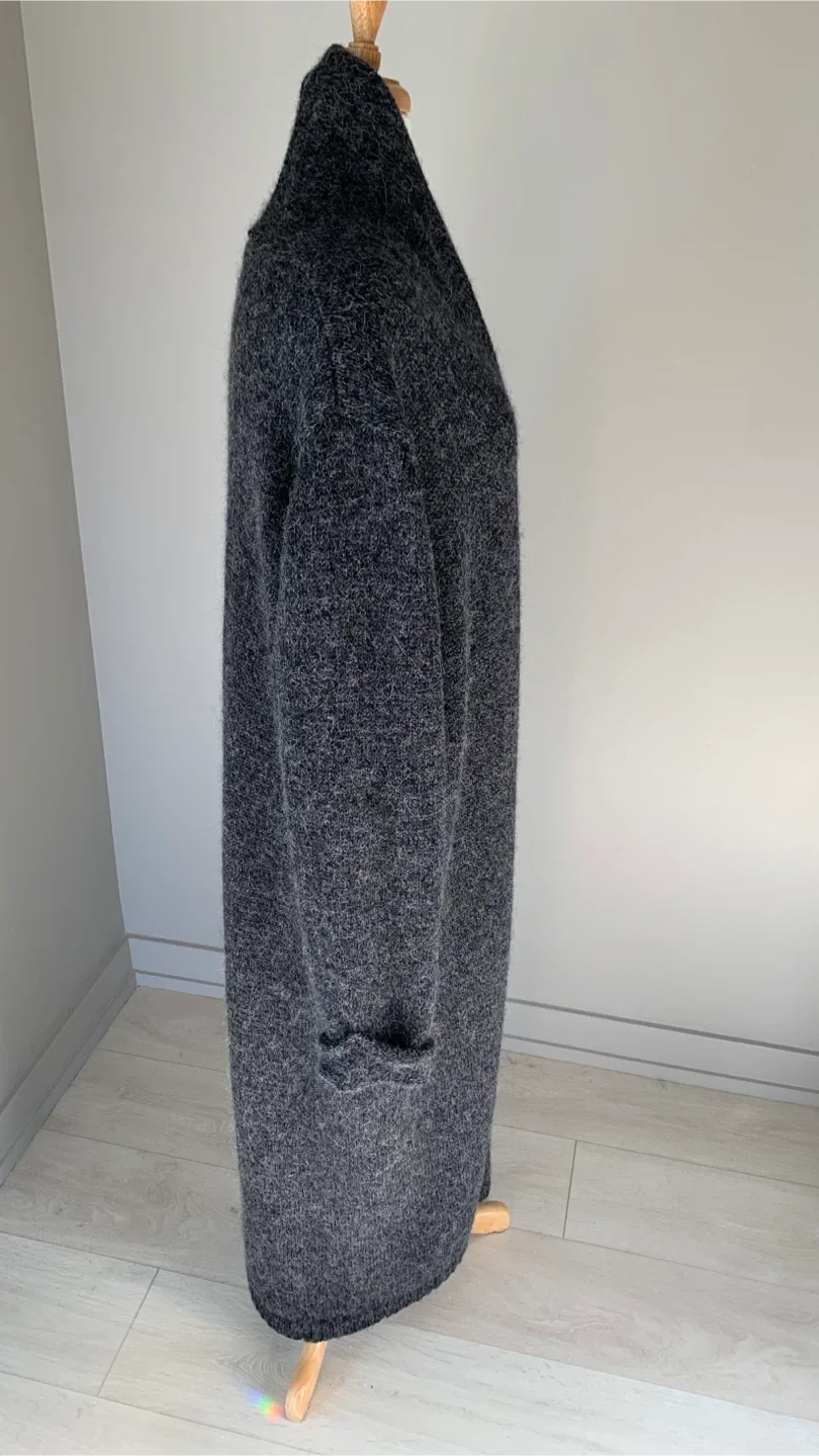 Full Length Vintage Woollen blend Coat/Cardigan Size L image indicator(3)