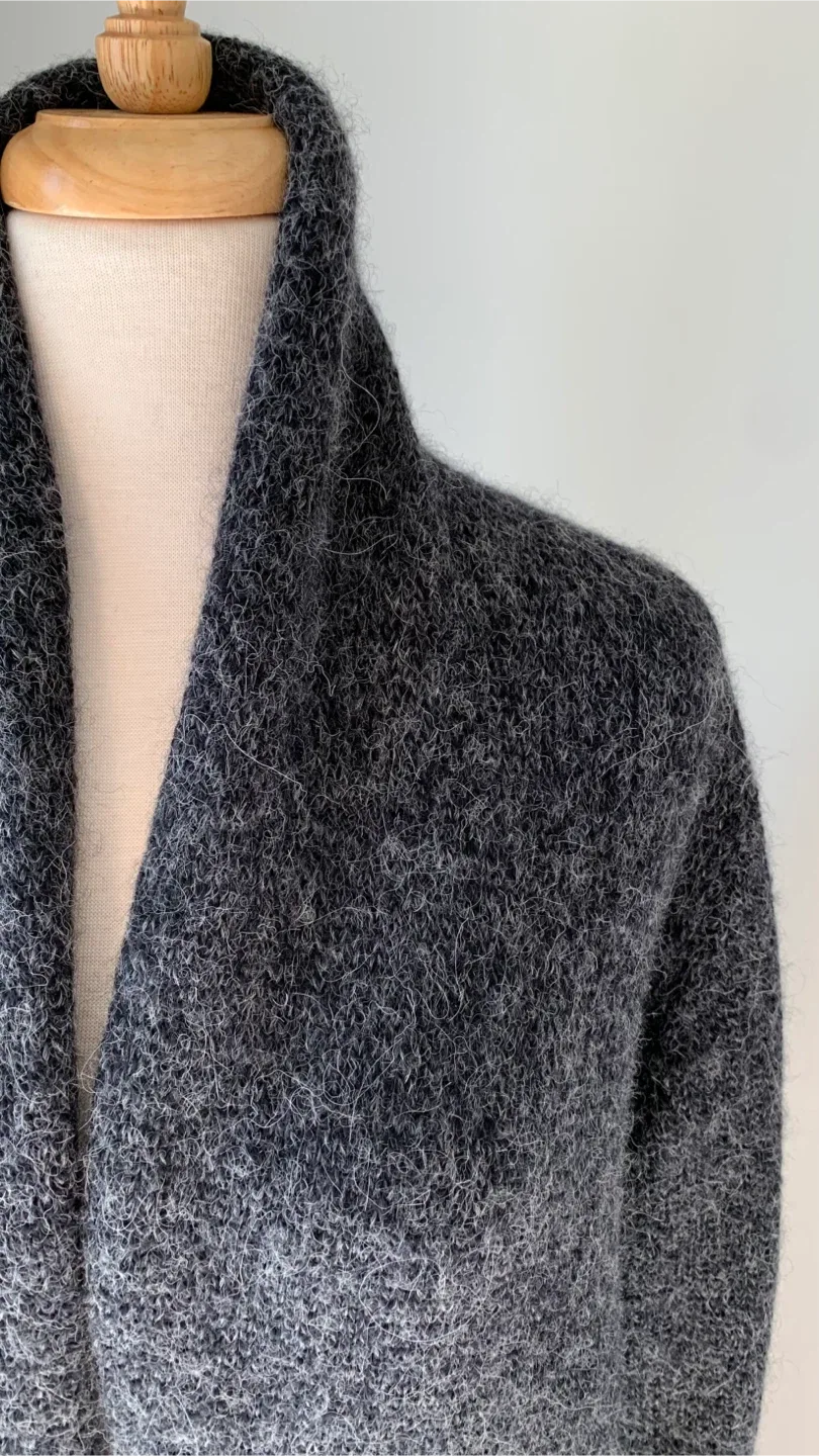 Full Length Vintage Woollen blend Coat/Cardigan Size L image indicator(2)