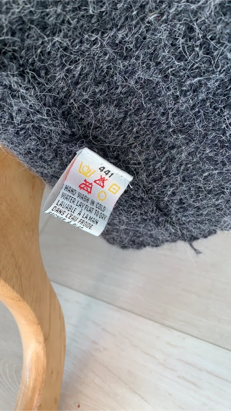 Full Length Vintage Woollen blend Coat/Cardigan Size L image indicator(8)