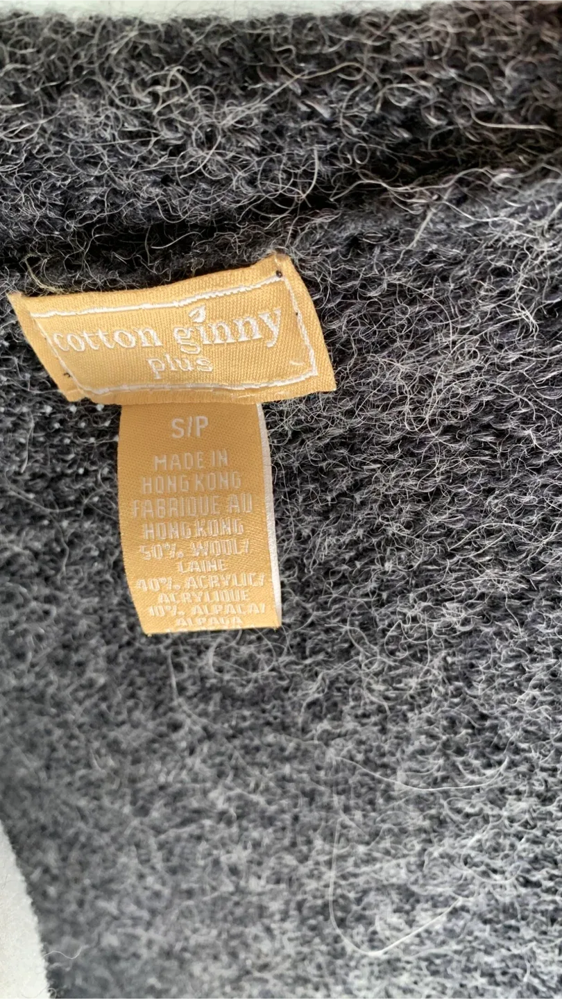 Full Length Vintage Woollen blend Coat/Cardigan Size L image indicator(7)