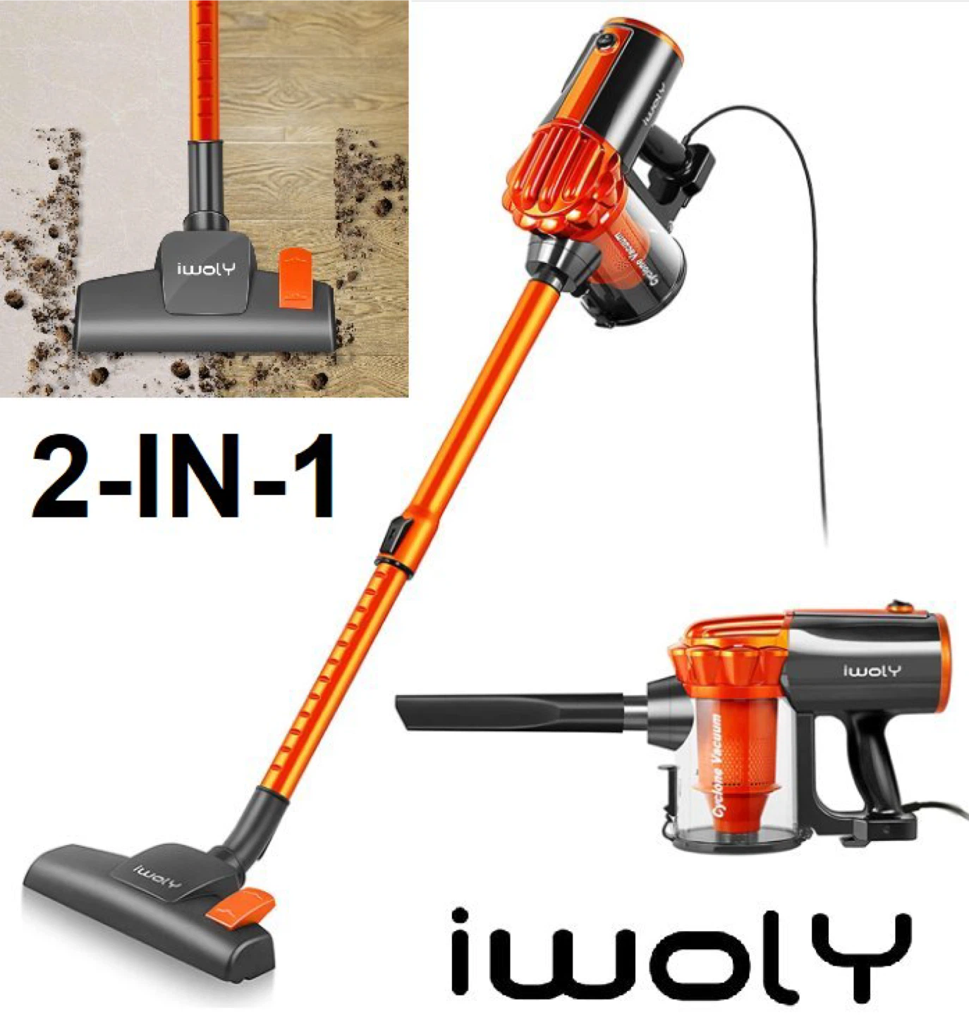 Iwoly V600 Vacuum Cleaner - 2-in-1