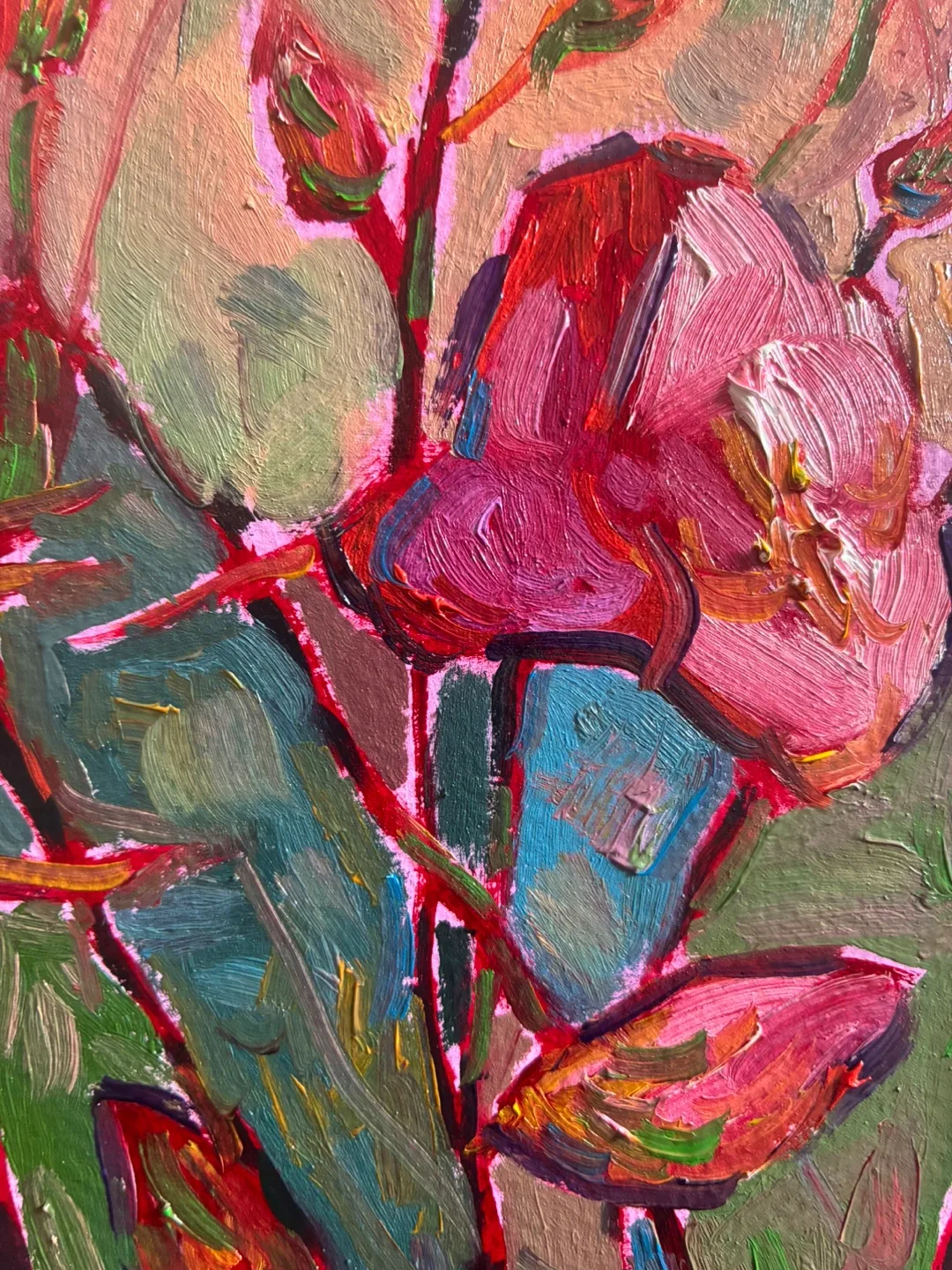 Original Floral Oil Painting - "Long Road" image indicator(2)