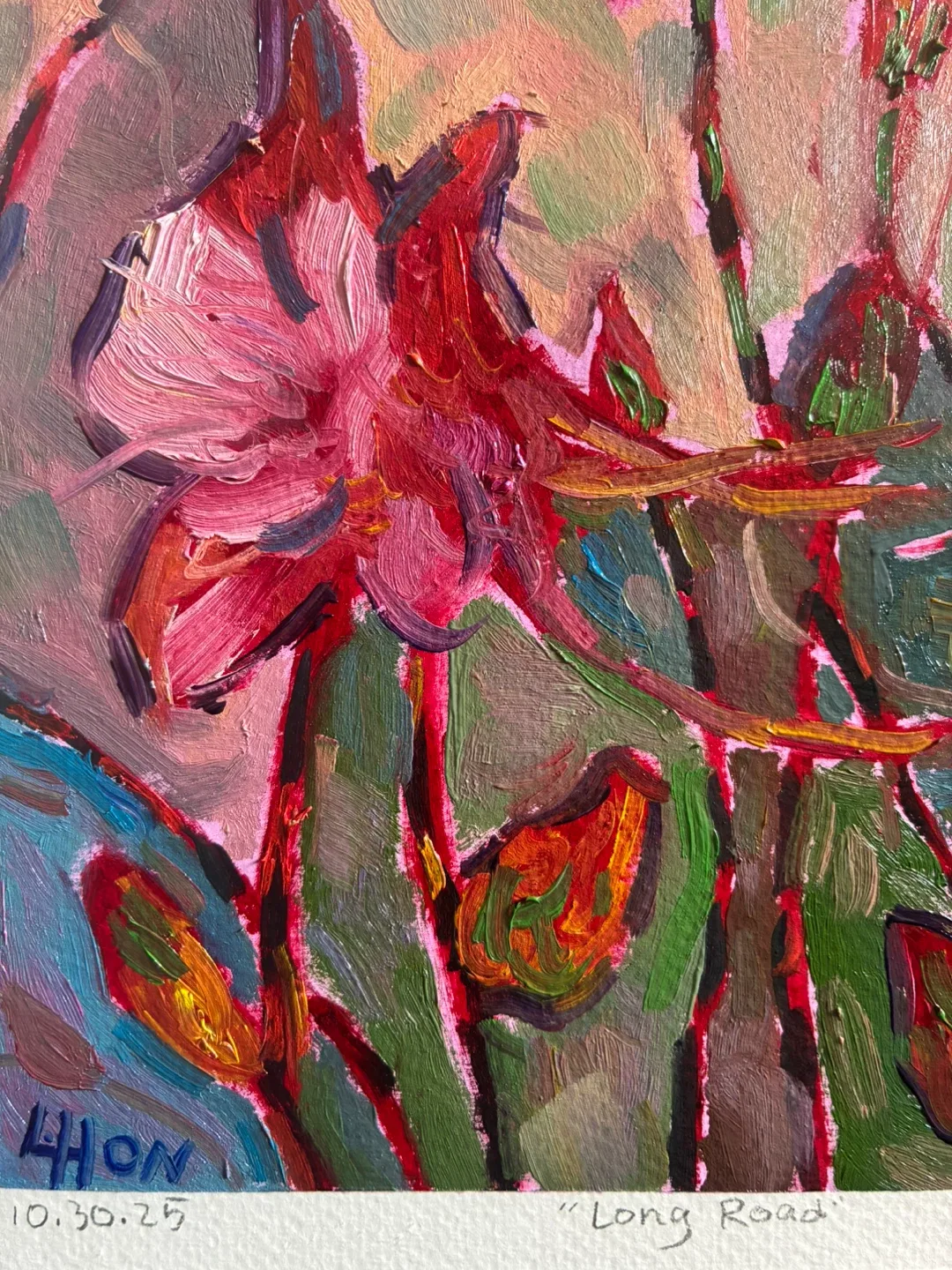 Original Floral Oil Painting - "Long Road" image indicator(4)