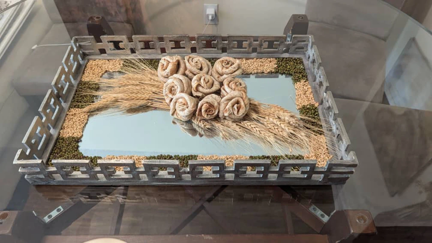 Decorative Tray with Floral Accent