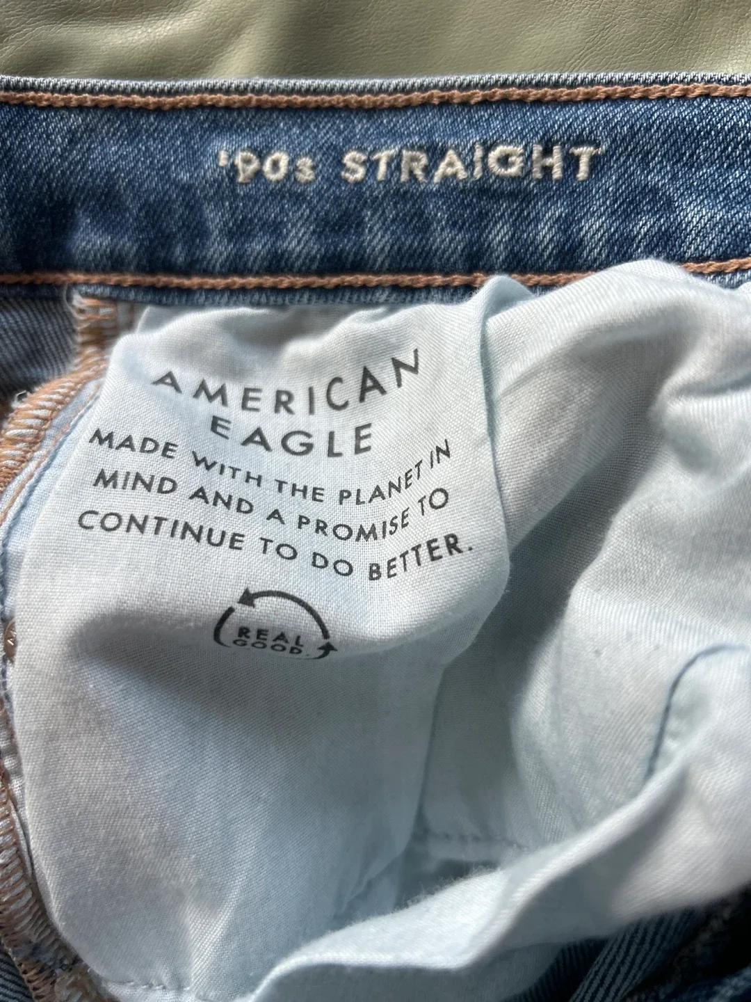 American Eagle '90s Straight Jeans - Size 8 Long image indicator(4)