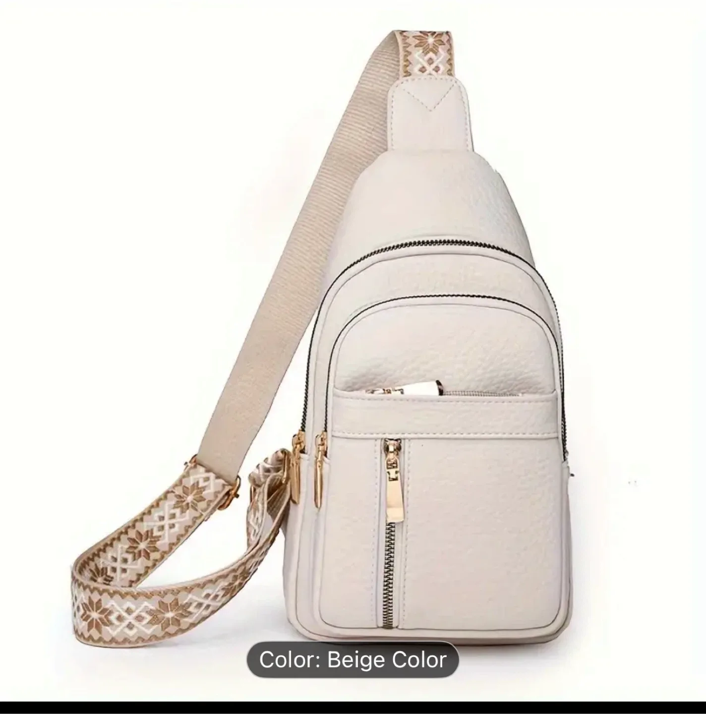 Beige Sling Bag