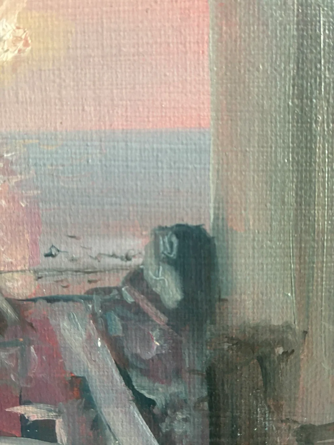 View of Lake Michigan - 7x9in oil paint on canvas panel image indicator(5)