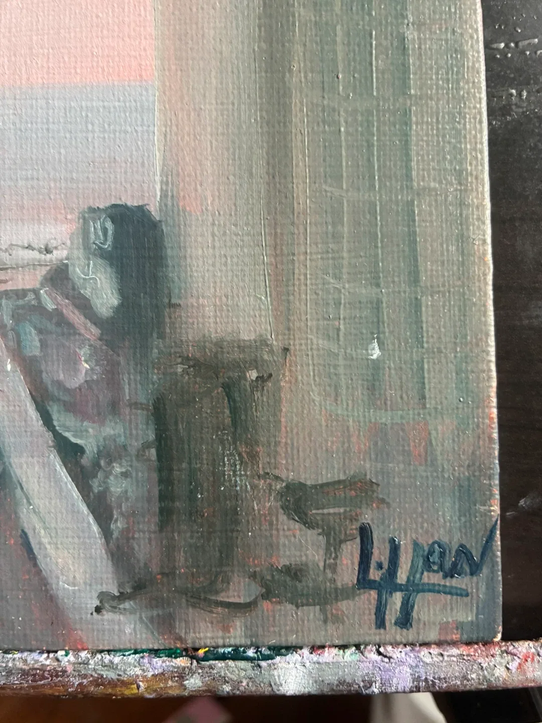 View of Lake Michigan - 7x9in oil paint on canvas panel image indicator(3)