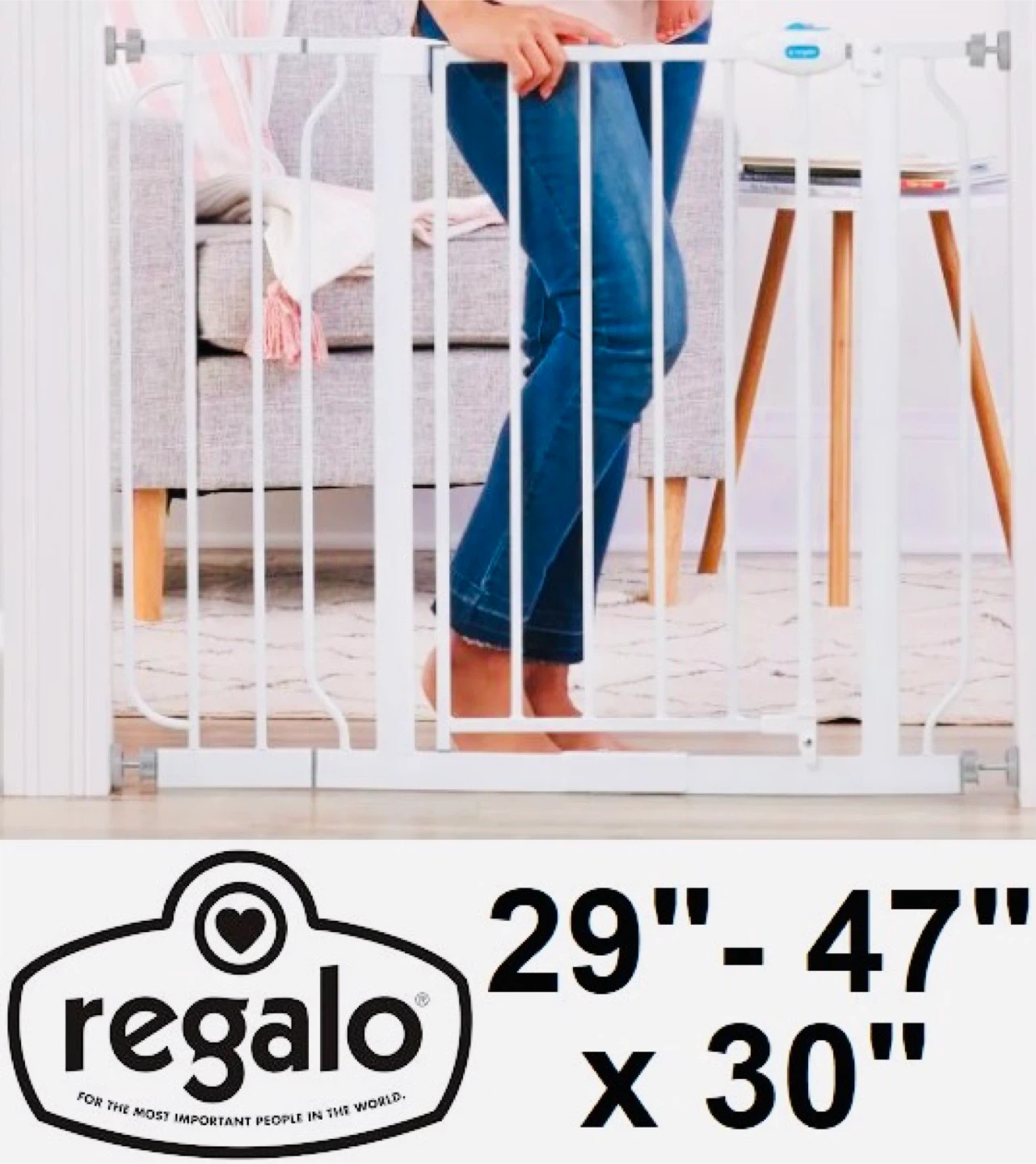 Regalo Baby Gate 29-47" x 30"