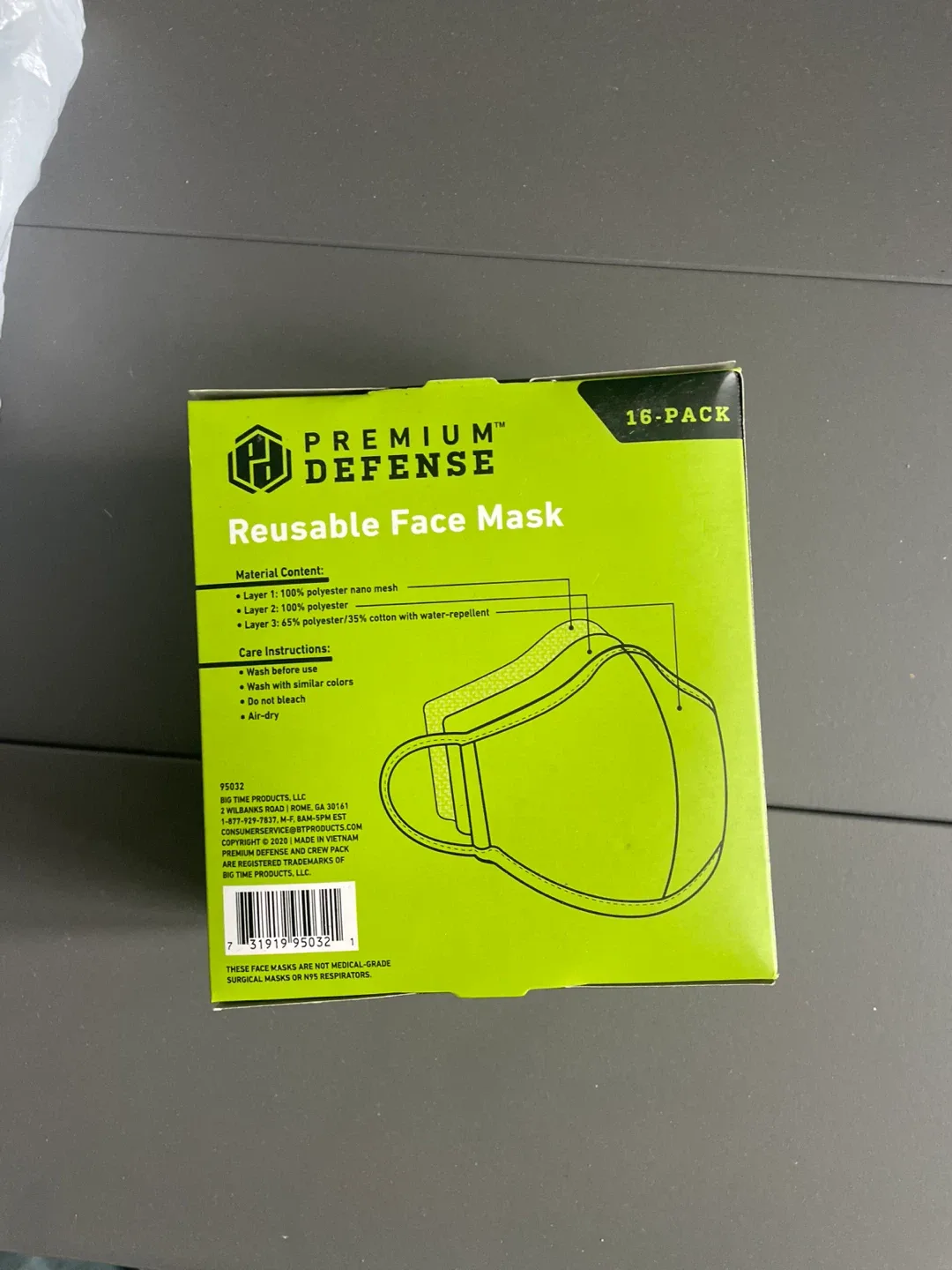 Premium Defense Reusable Face Mask - 16 Pack image indicator(2)