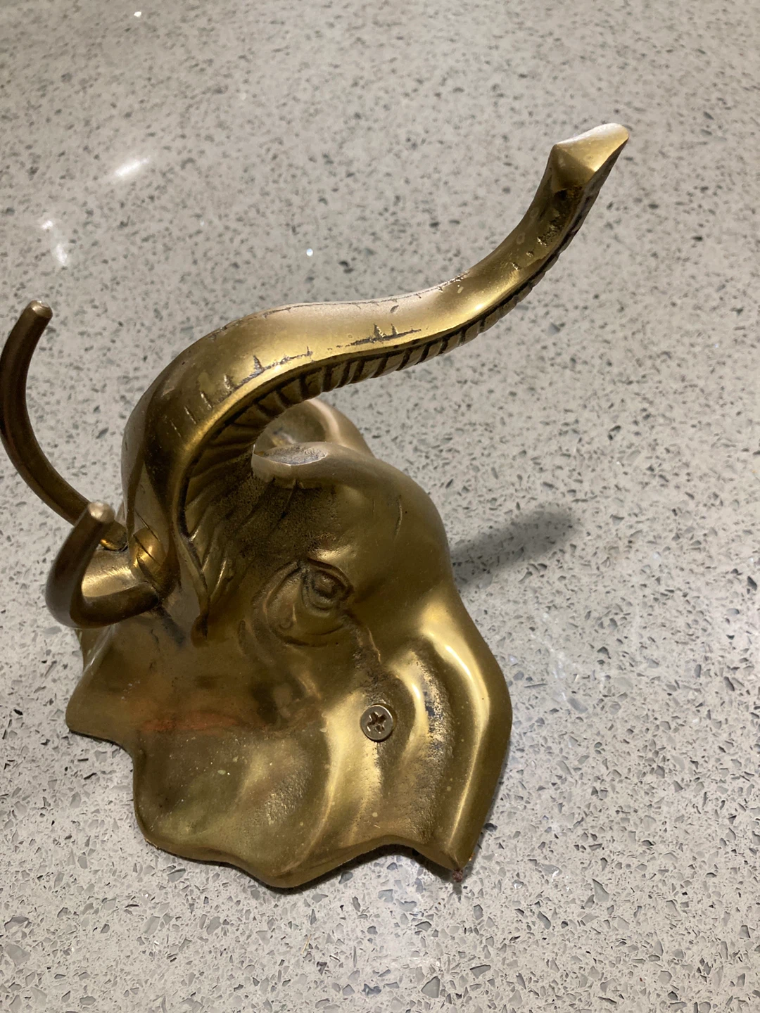 Elephant Head Hook, Brass Finish - photo 2