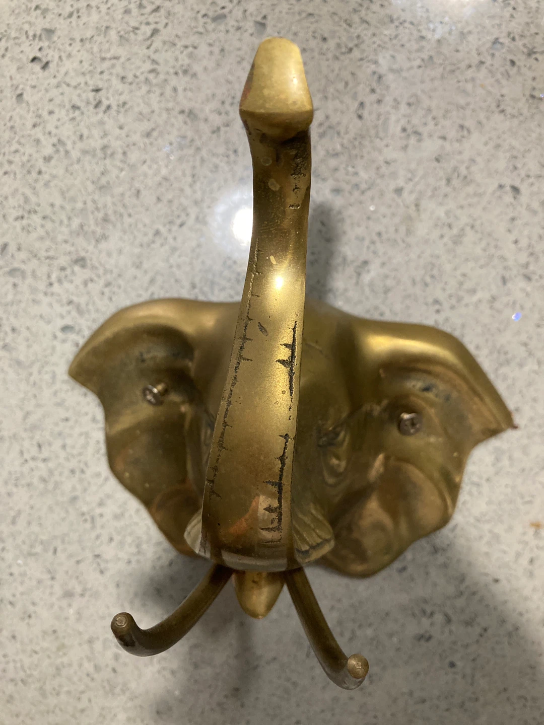 Elephant Head Hook, Brass Finish - photo 3