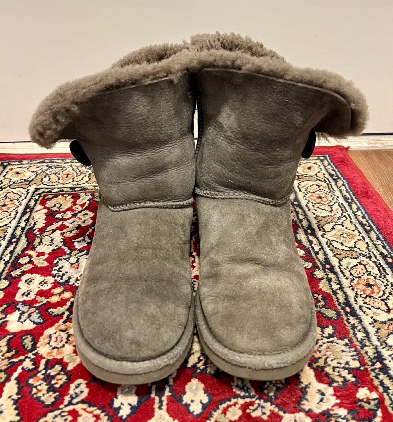 UGG Australia Grey Suede Boots, Size 8