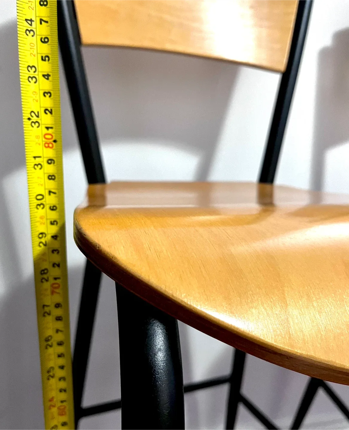 Wood & Black Bar Stool (Set of 2) image indicator(2)