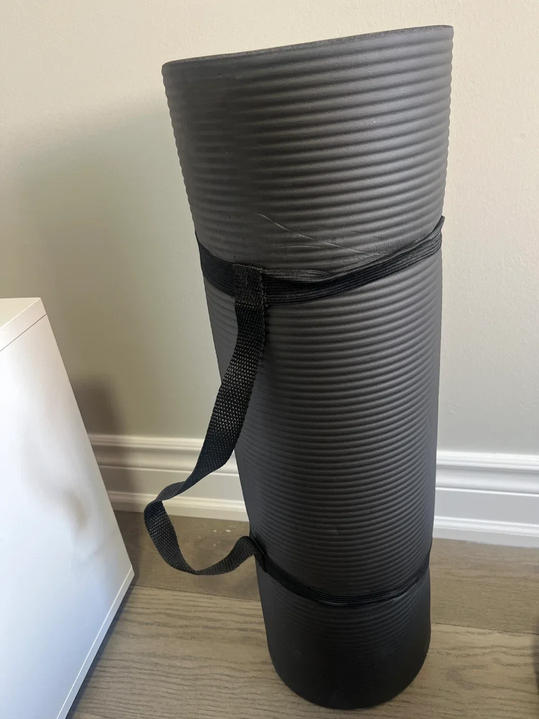 Black Yoga Mat with Carrying Strap thumbnail