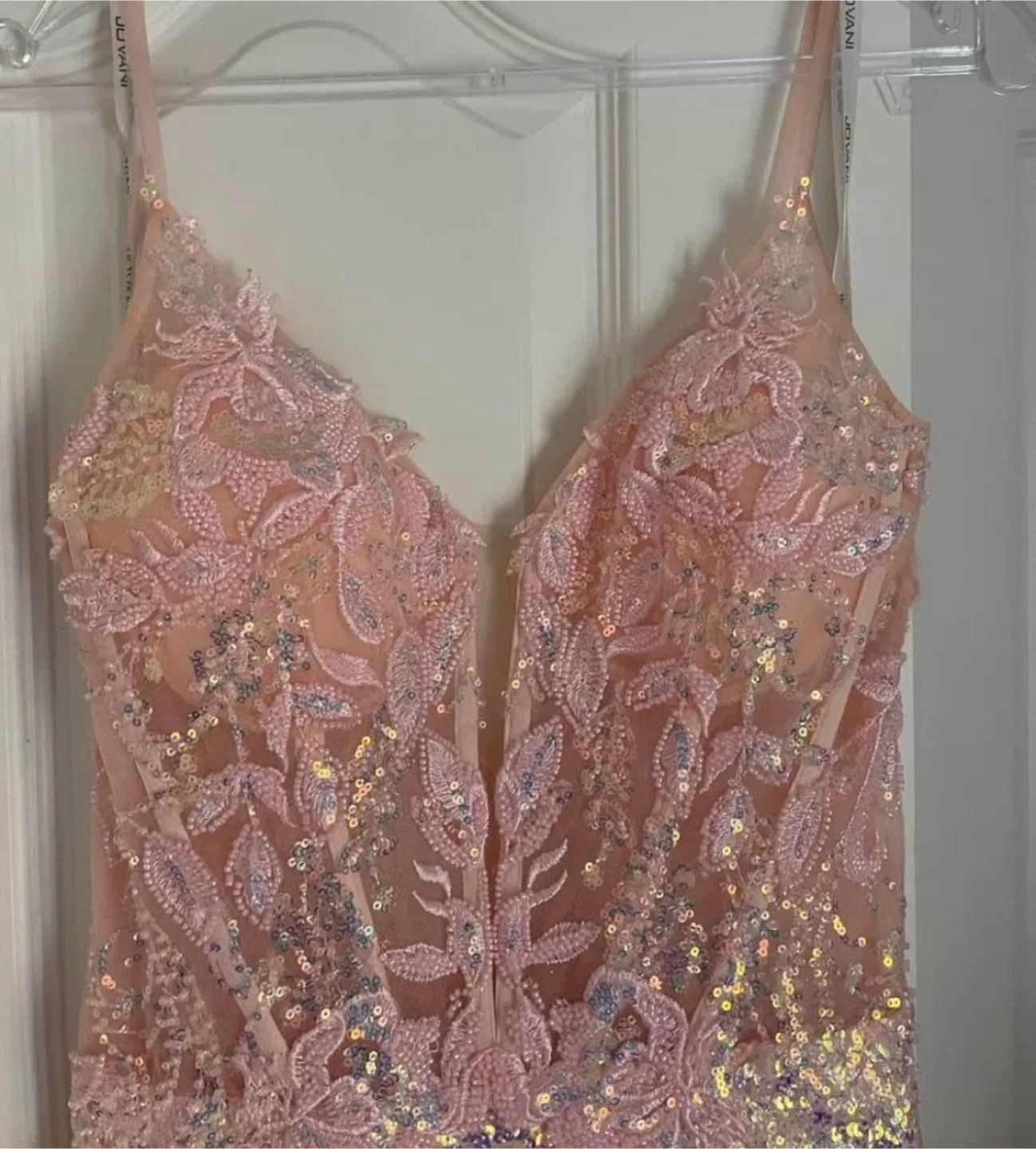 Jovani JVN24299 Pink Sequin Dress - Size 4 image indicator(3)