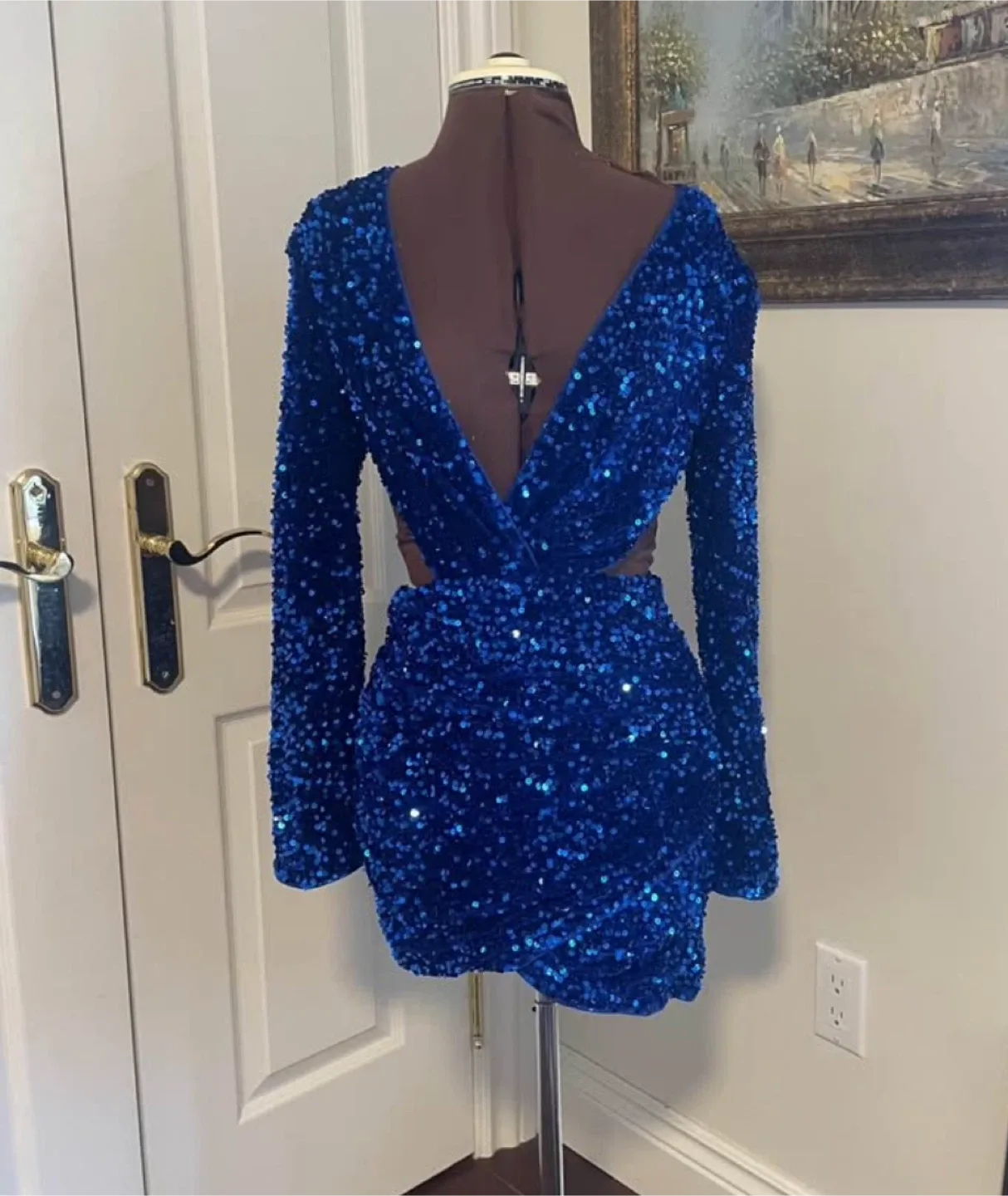 Blue Sequin Mini Dress image indicator(3)