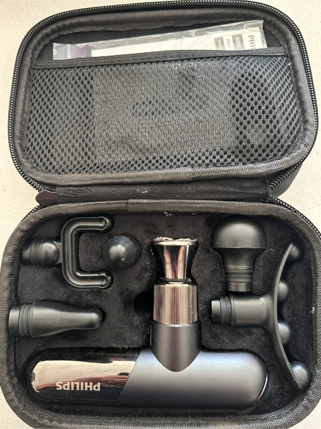 Philips Mini Massage Gun w/ Attachments