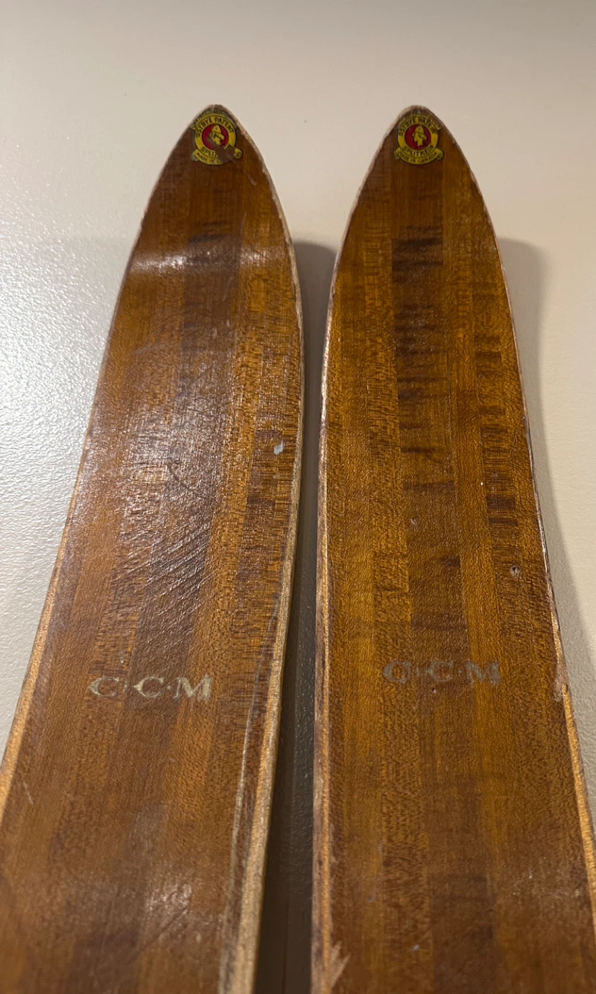 Vintage Splitkein “Patent Norway” Wooden Ski Set (CAN DELIVER) - photo 3
