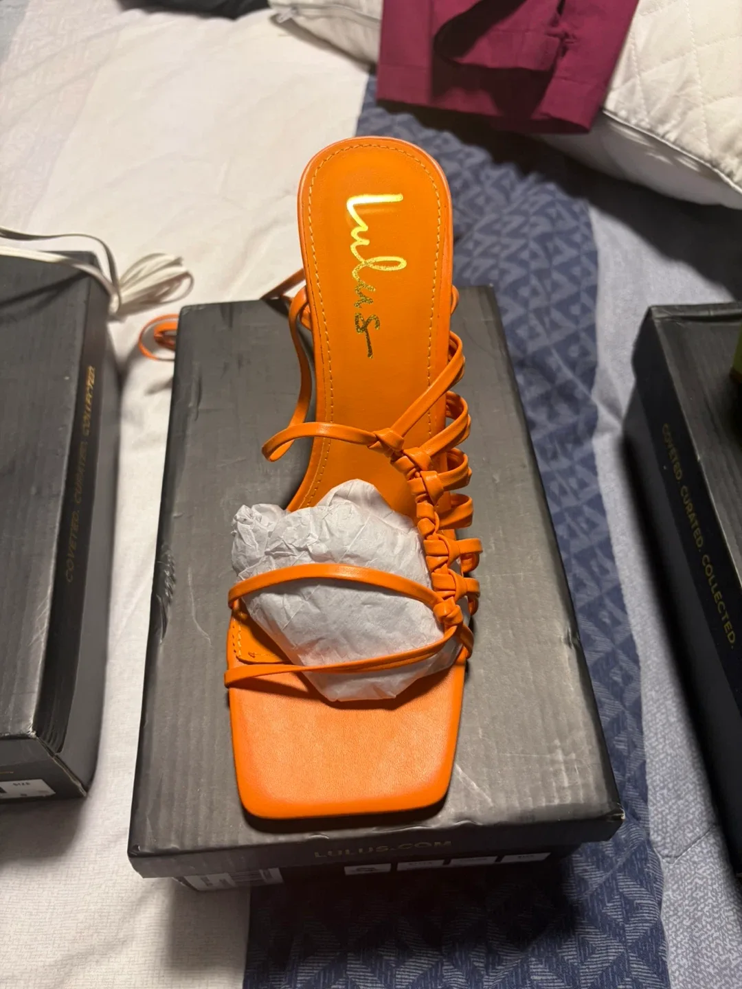 Lulus Orange Heels - Size 8