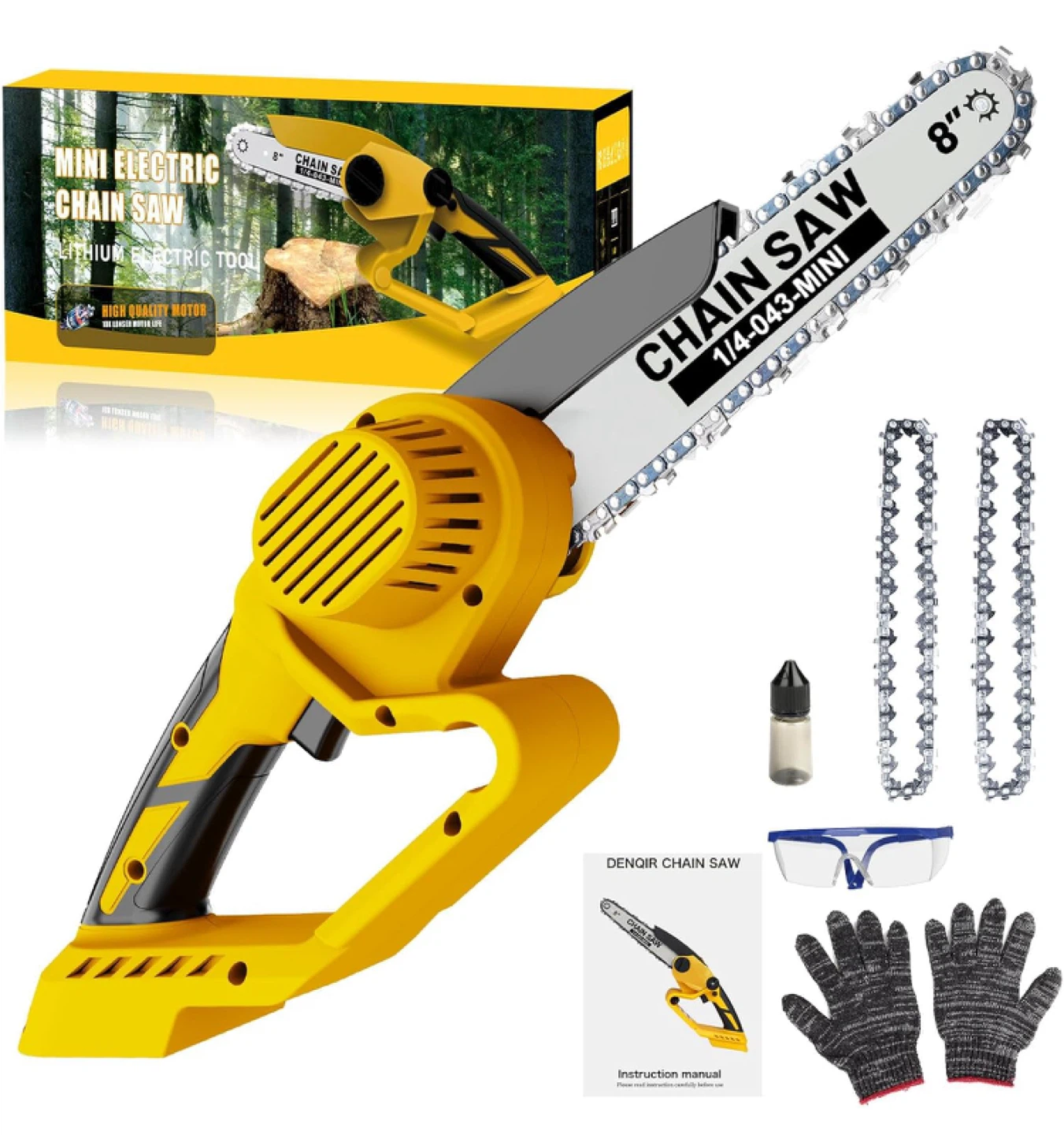 8-inch Mini Electric Chain Saw - No battery