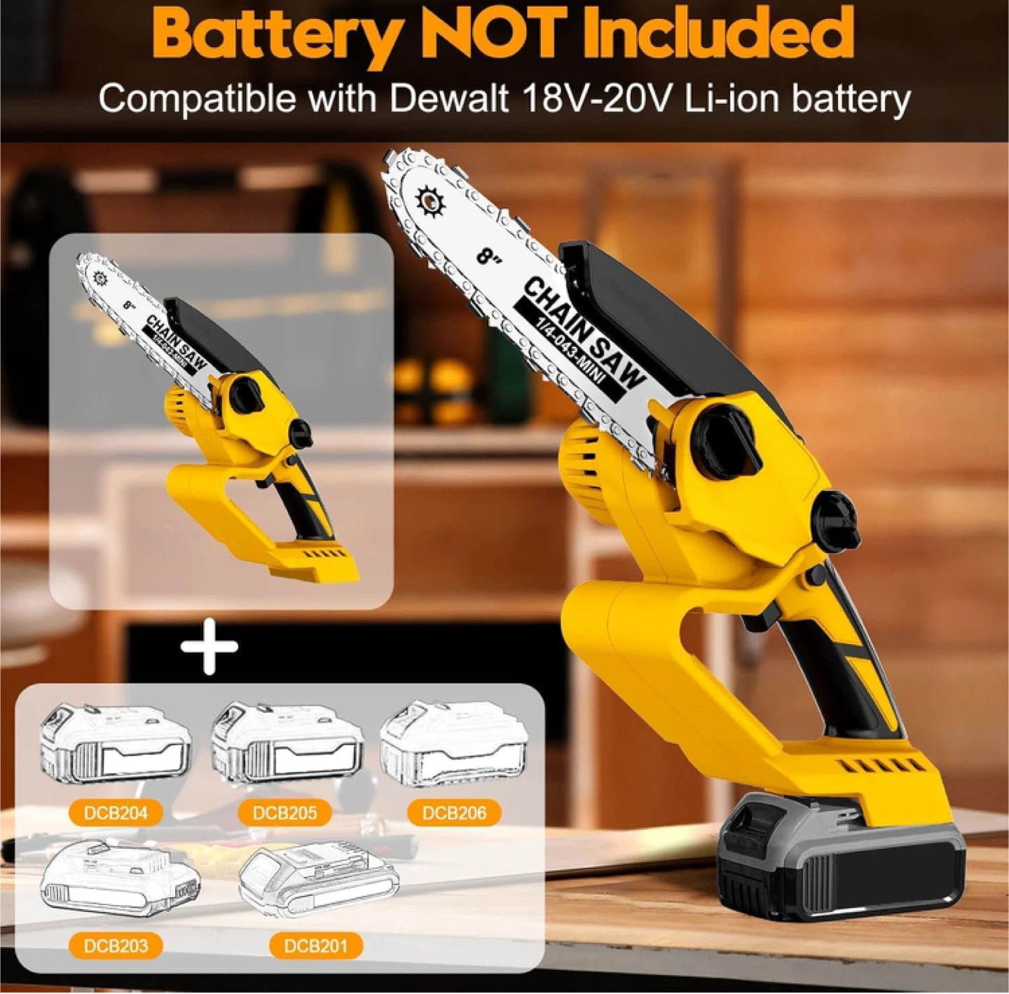 8-inch Mini Electric Chain Saw - No battery - photo 2