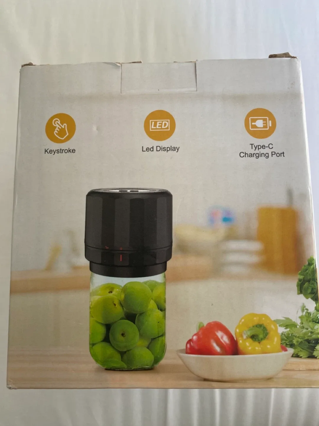 Electric Mason Jar Vacuum Sealer - Black - New in Box! image indicator(3)